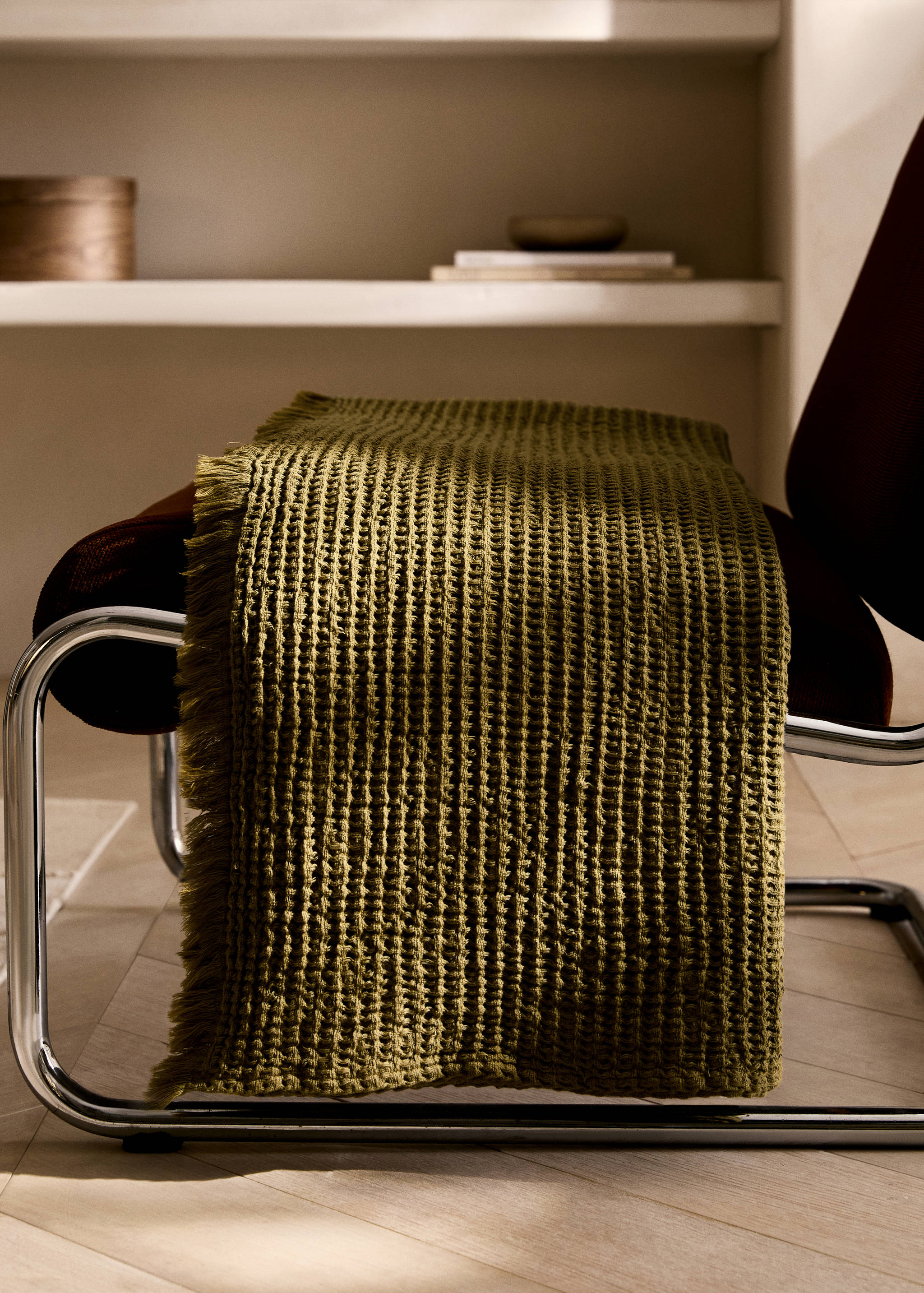 Cotton waffle blanket - General plane