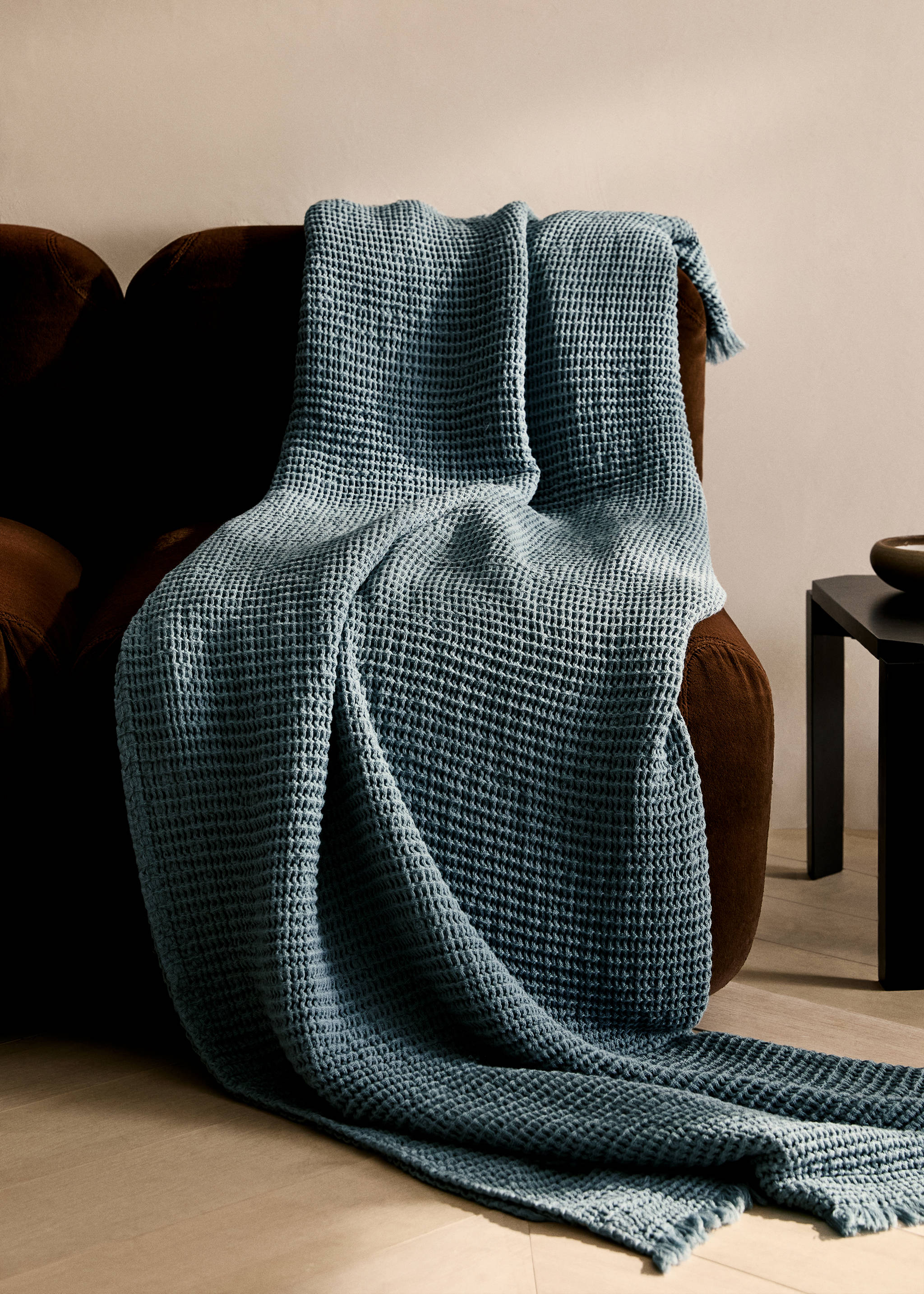 Cotton waffle blanket - General plane