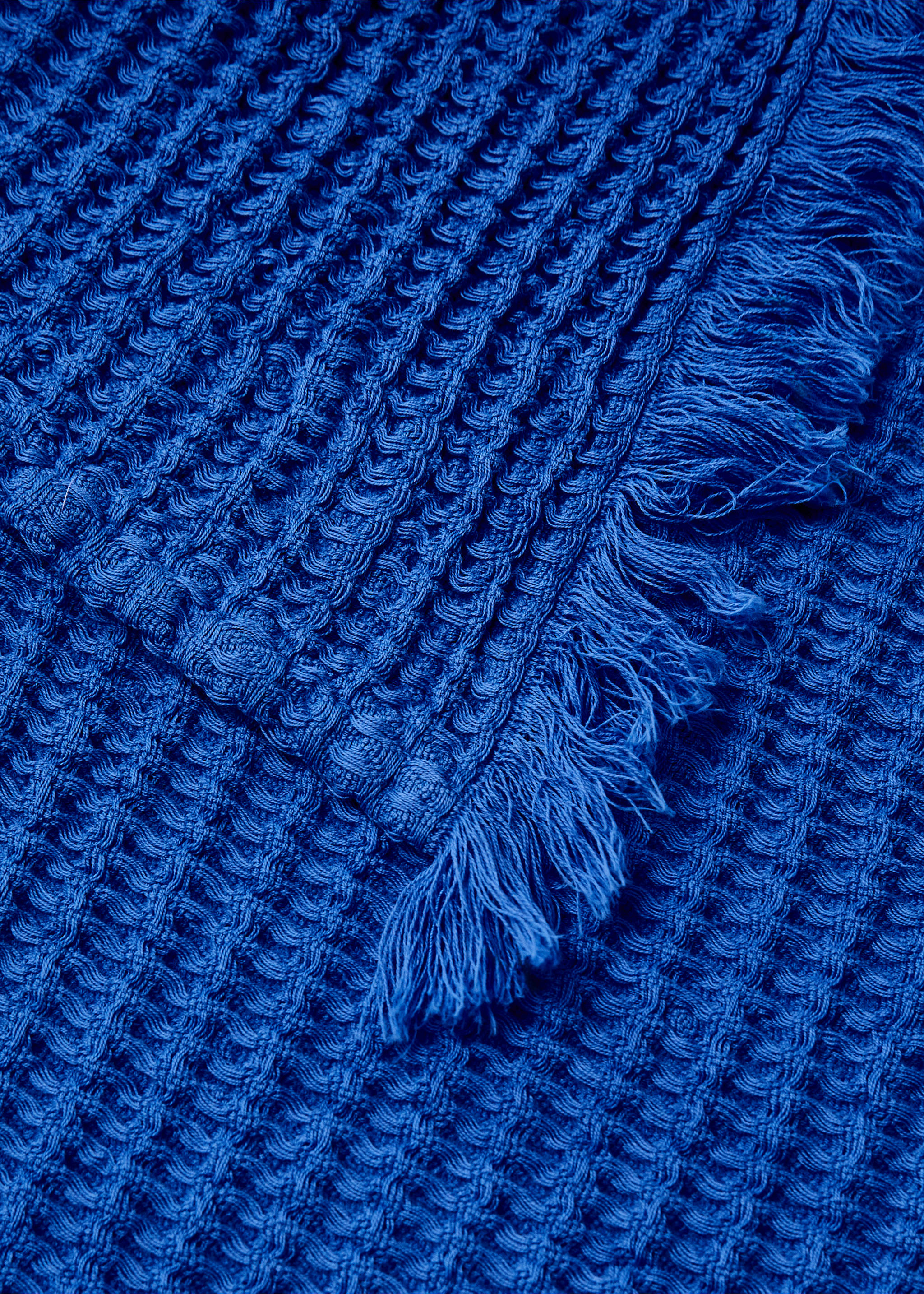 Decke aus Baumwoll-Waffelpiqué - Detail des Artikels 1, Marineblau. Ref: 87092928-00.