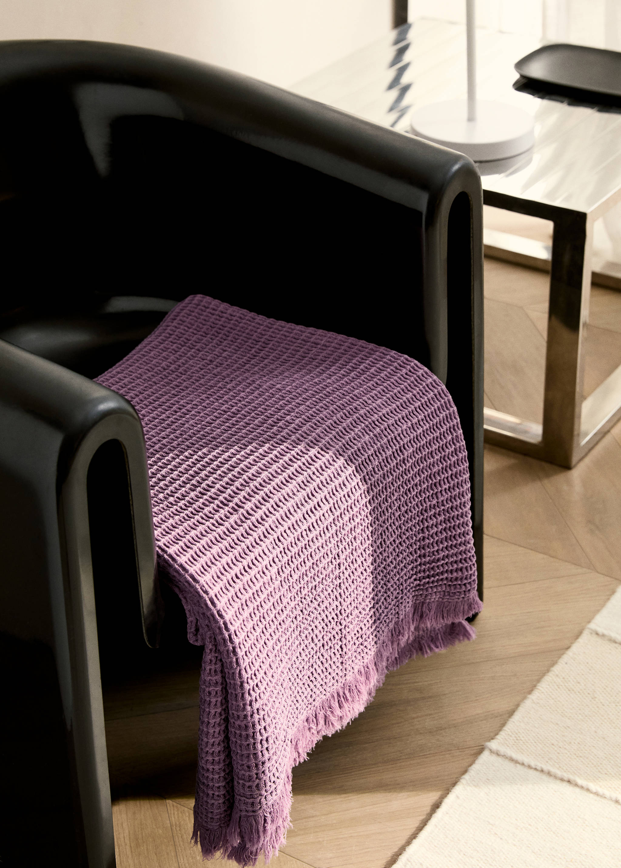 Decke aus Baumwoll-Waffelpiqué - Allgemeine Ansicht