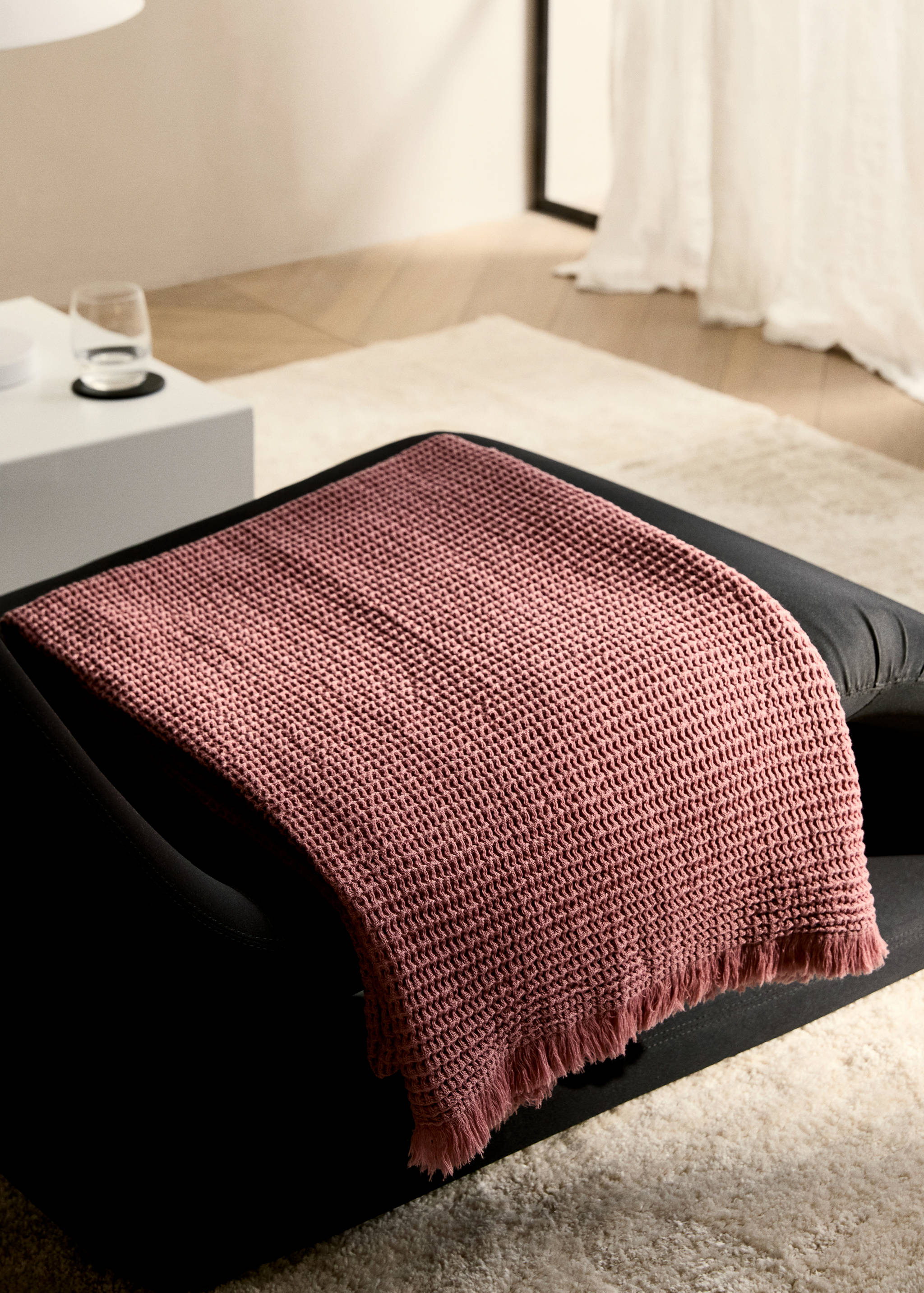 Cotton waffle blanket - General plane