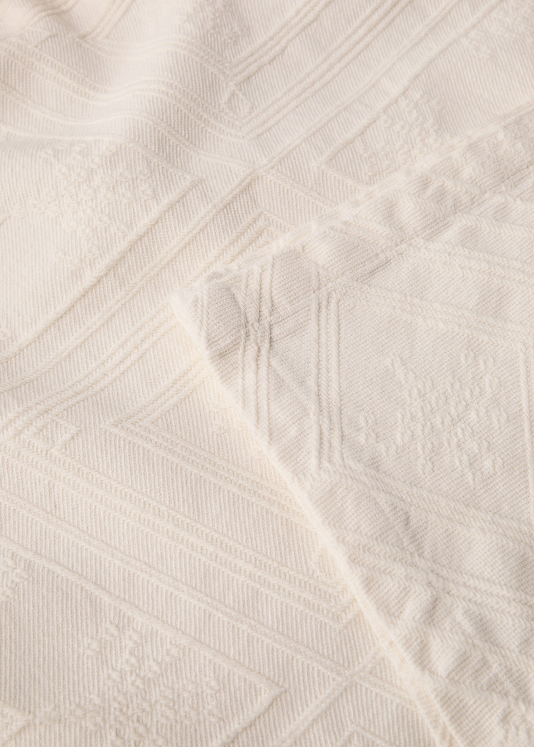 Cuvertură din bumbac jacard cu romburi pentru pat de 90/105 cm - Detaliu al articolului 1