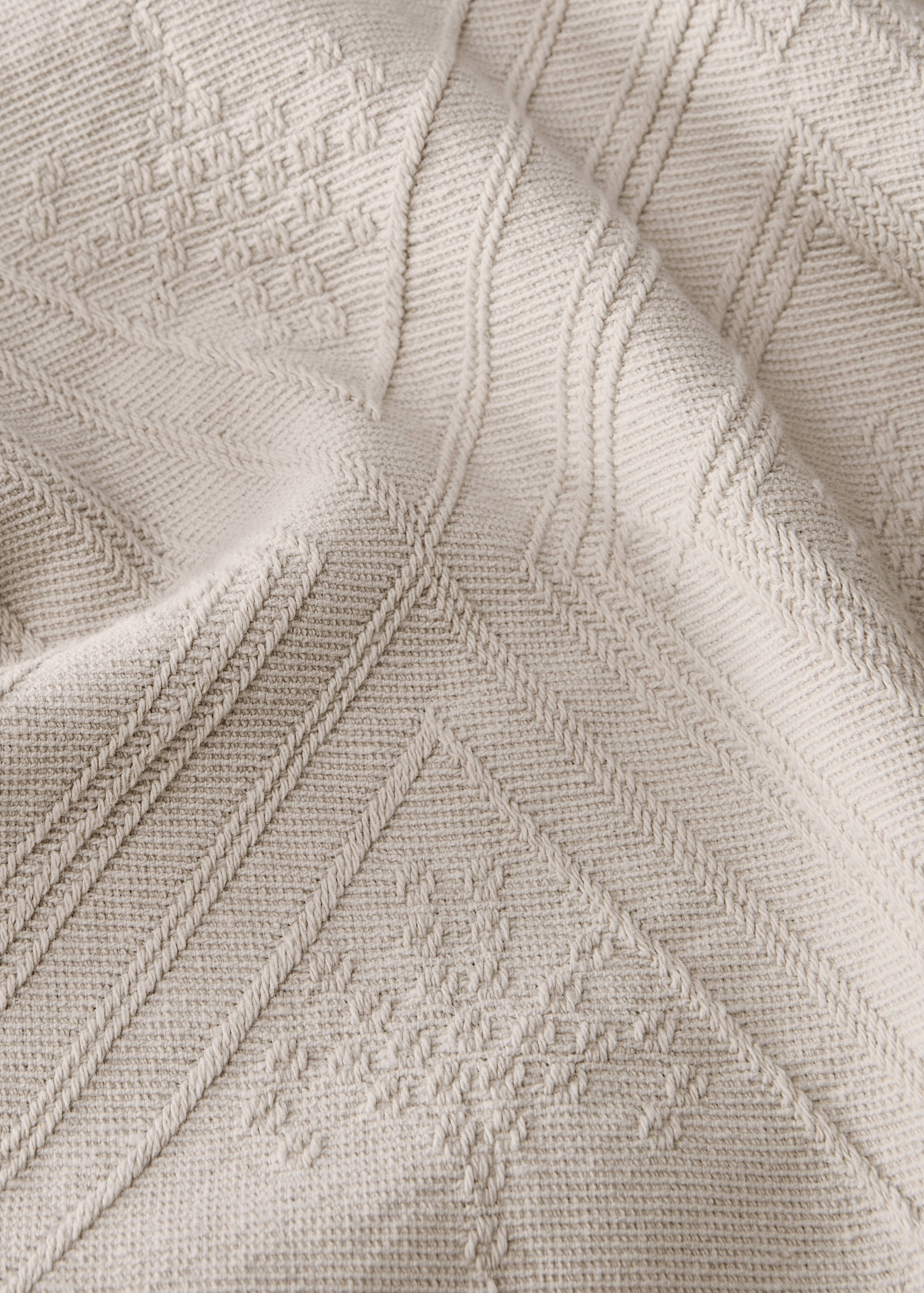 Överkast i bomullsjacquard med romber för 90/105 cm säng - Detaljer om artikeln 2