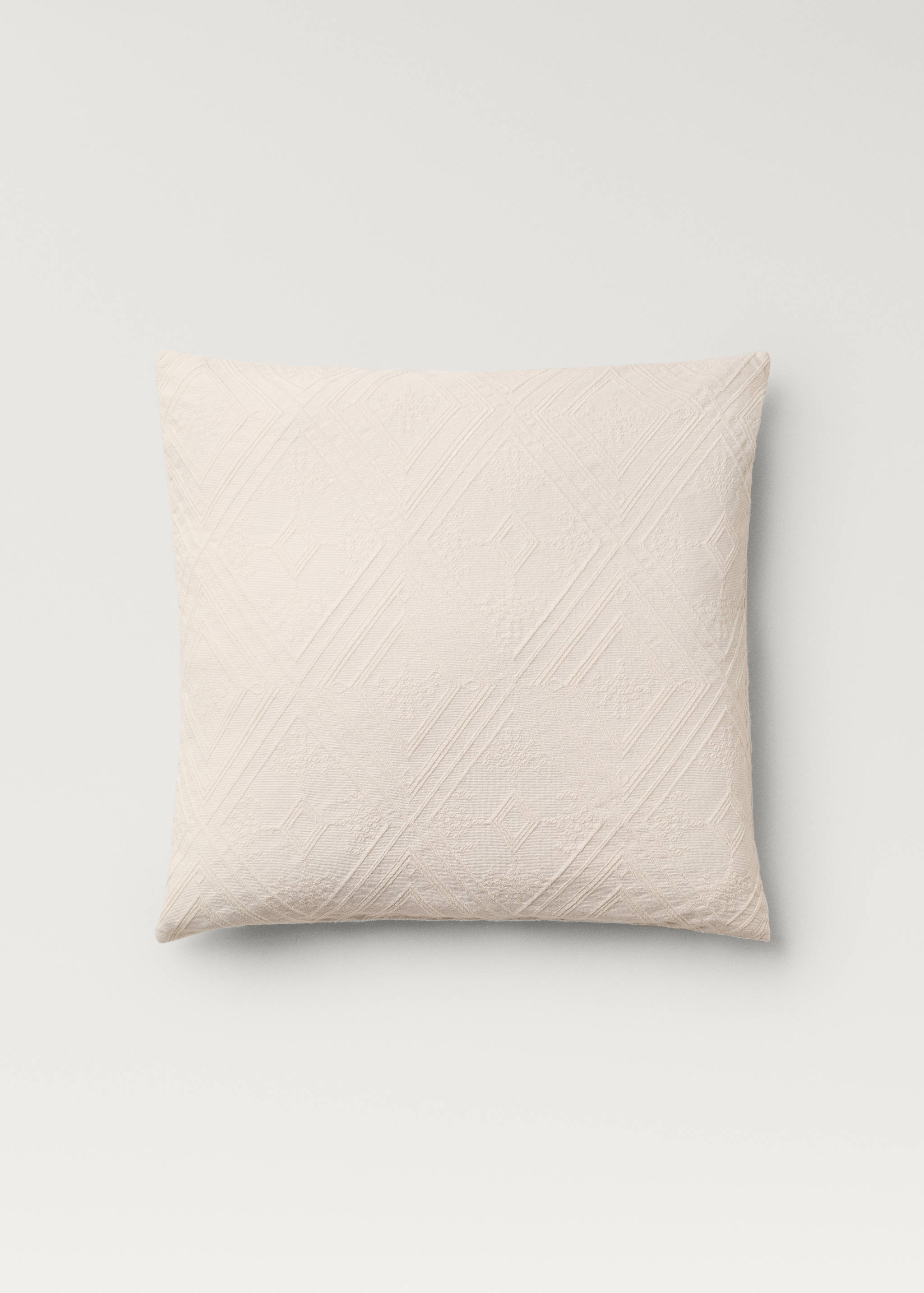 Cotton jacquard rhombus cushion cover 60x60 cm - Article without model