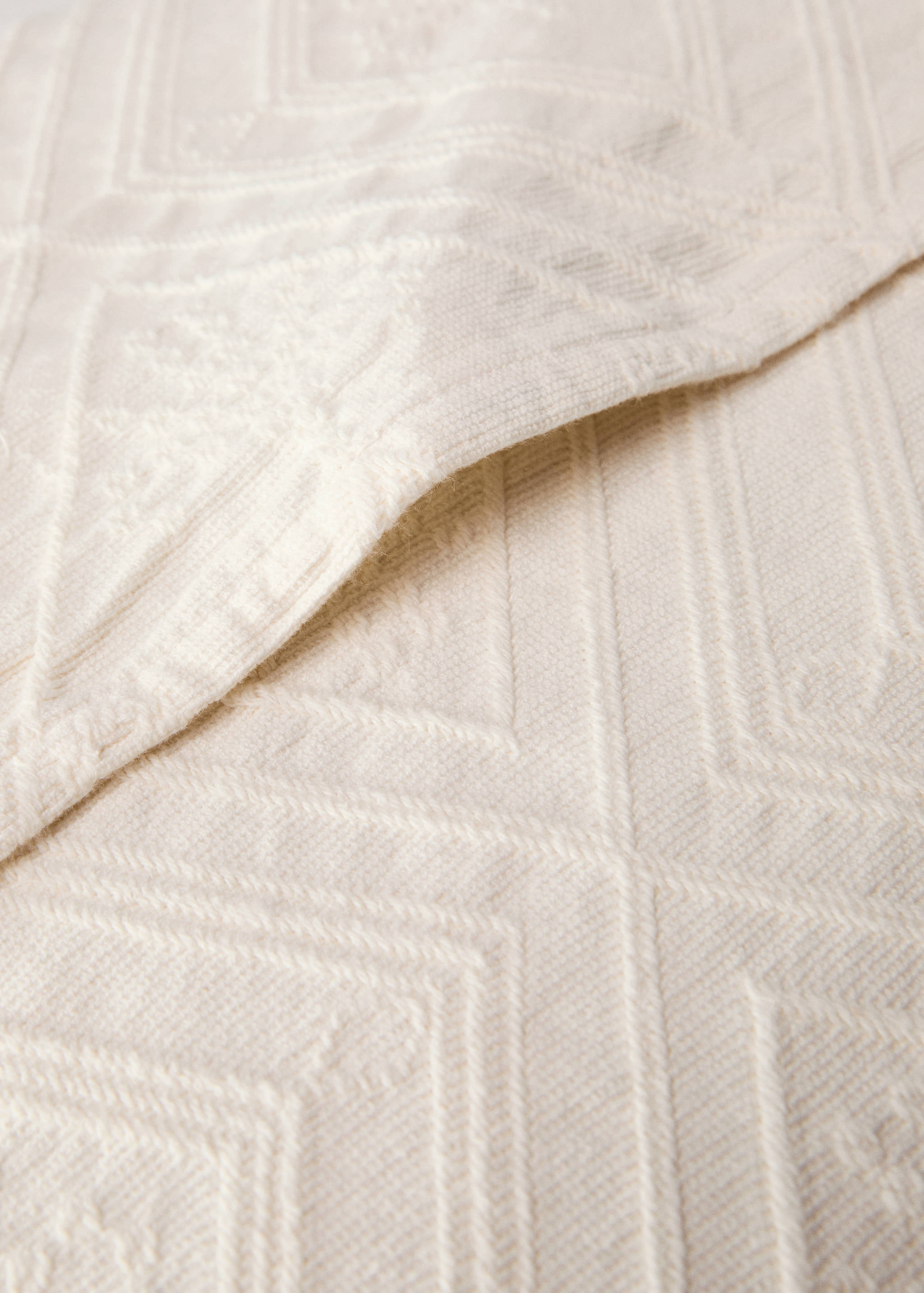 Cotton jacquard rhombus cushion cover 60x60 cm - Details of the article 3