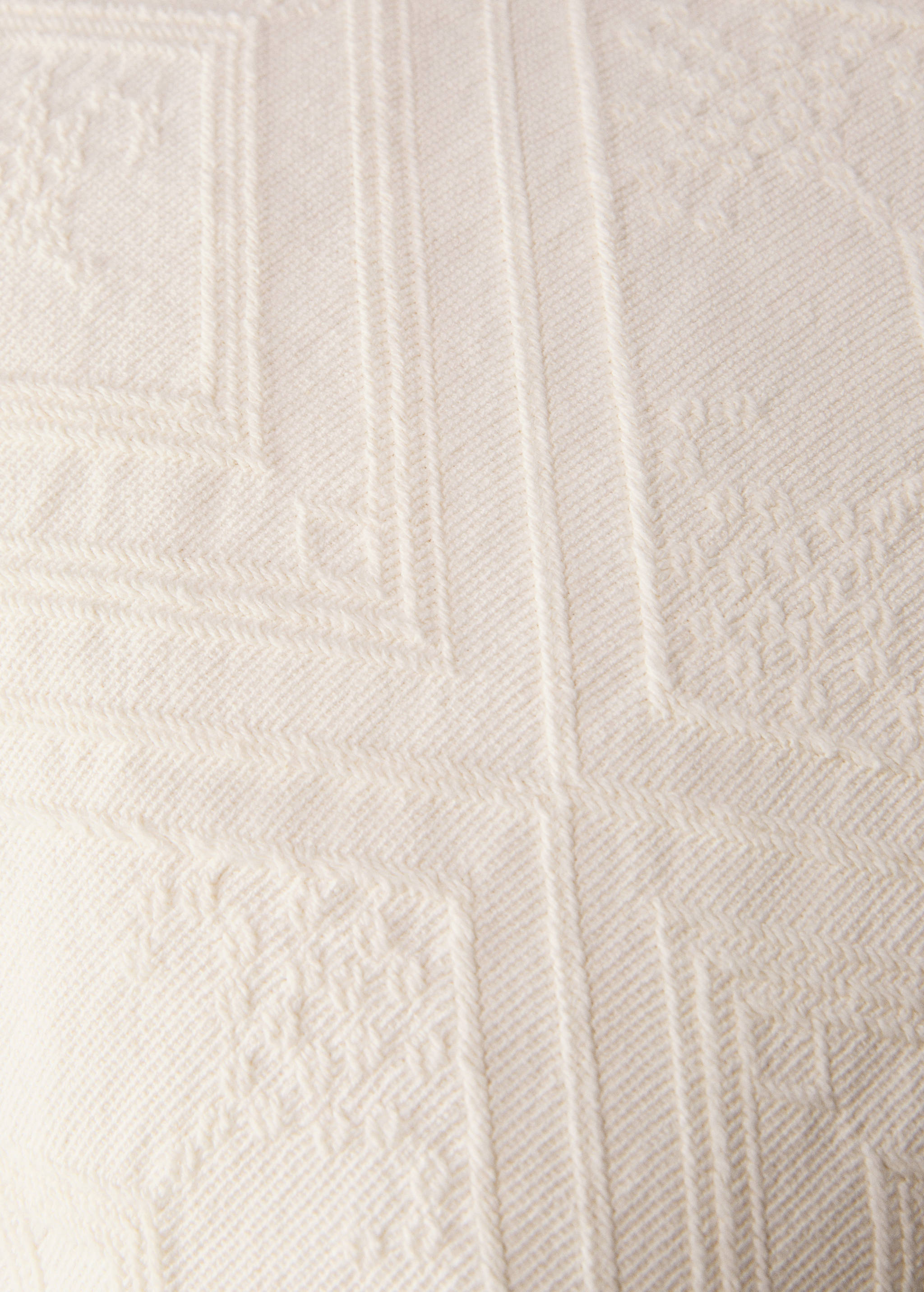 Cotton jacquard rhombus cushion cover 60x60 cm - Details of the article 4