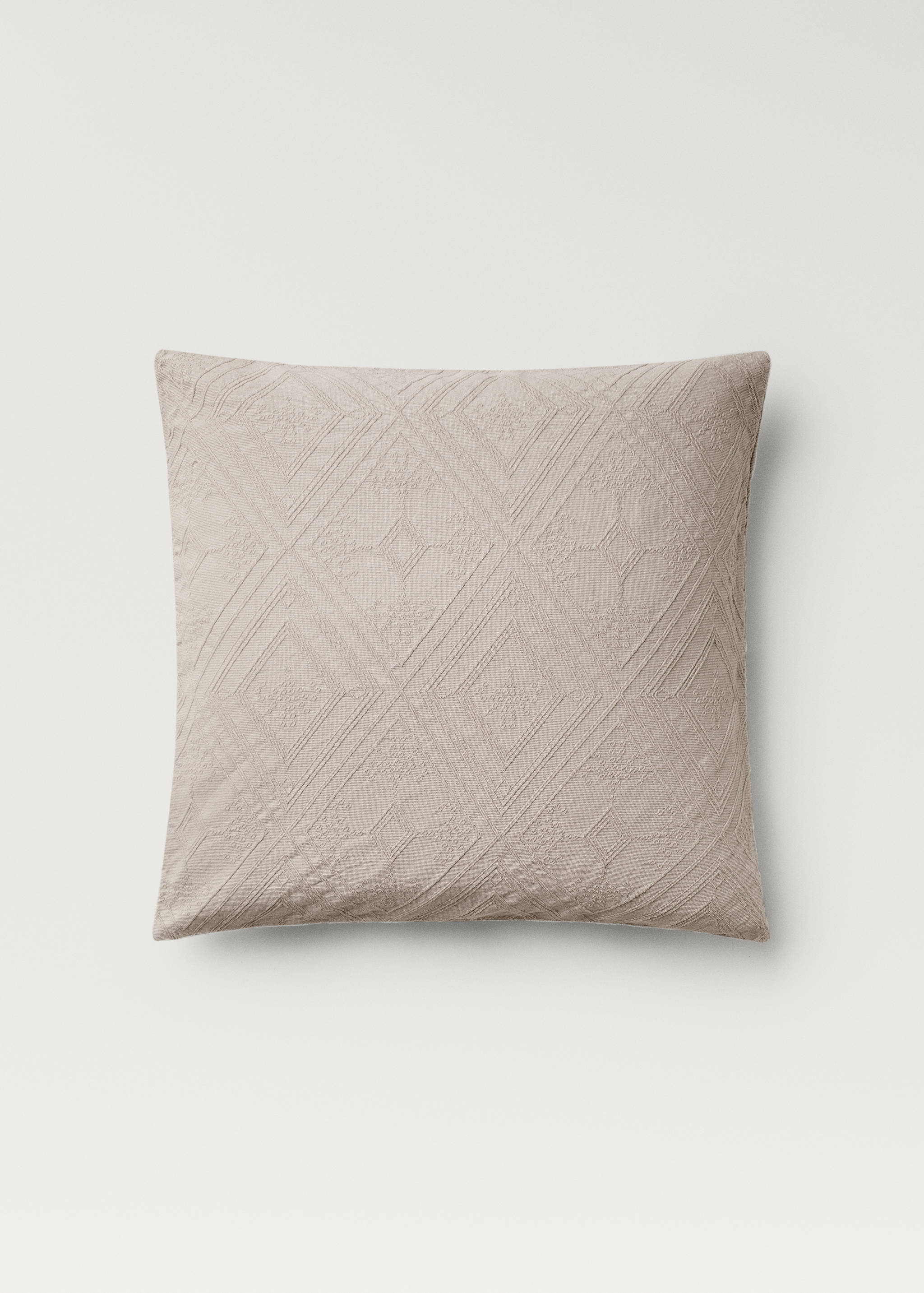 Cotton jacquard rhombus cushion cover 60x60 cm - Article without model