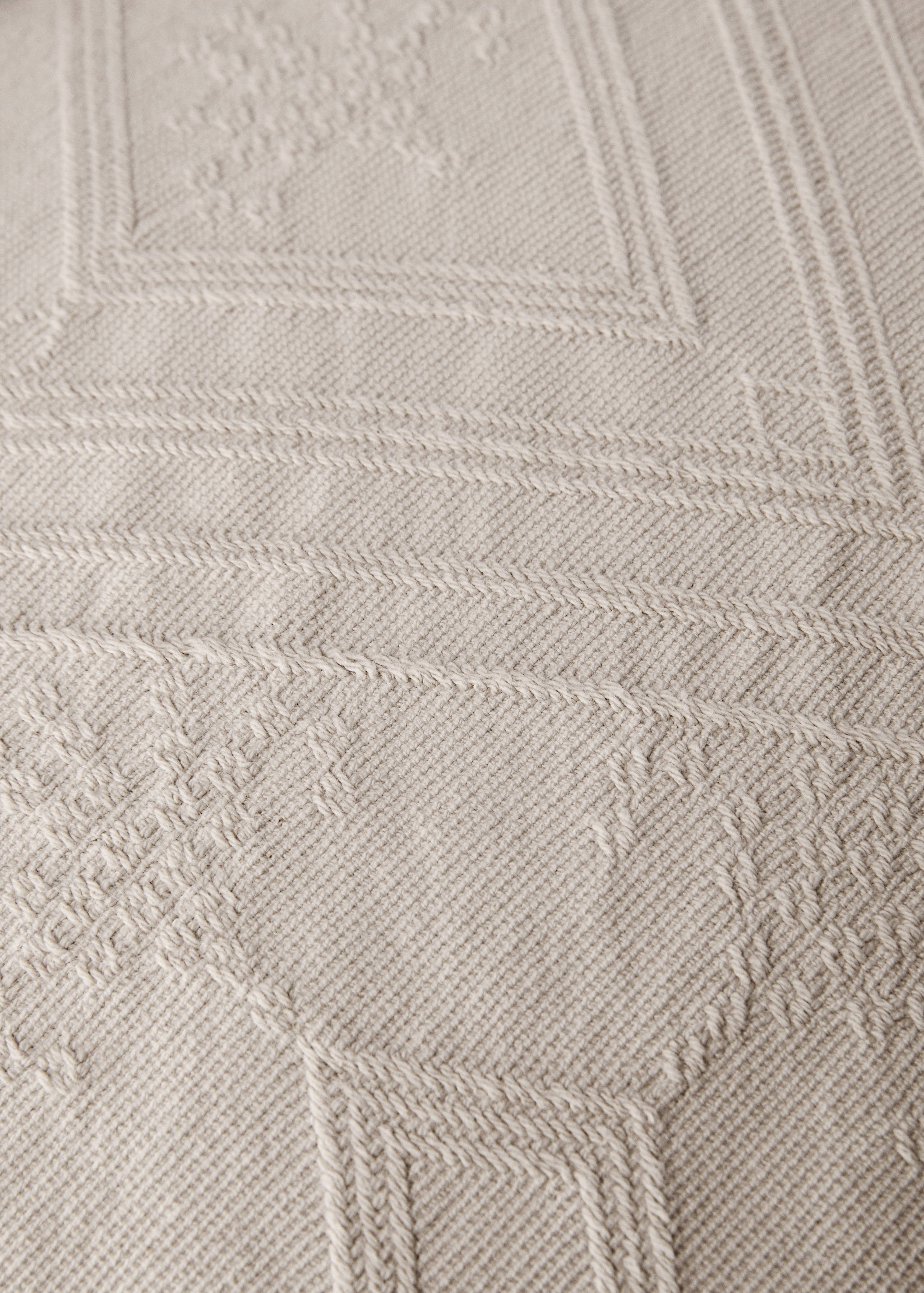 Cotton jacquard rhombus cushion cover 60x60 cm - Details of the article 2