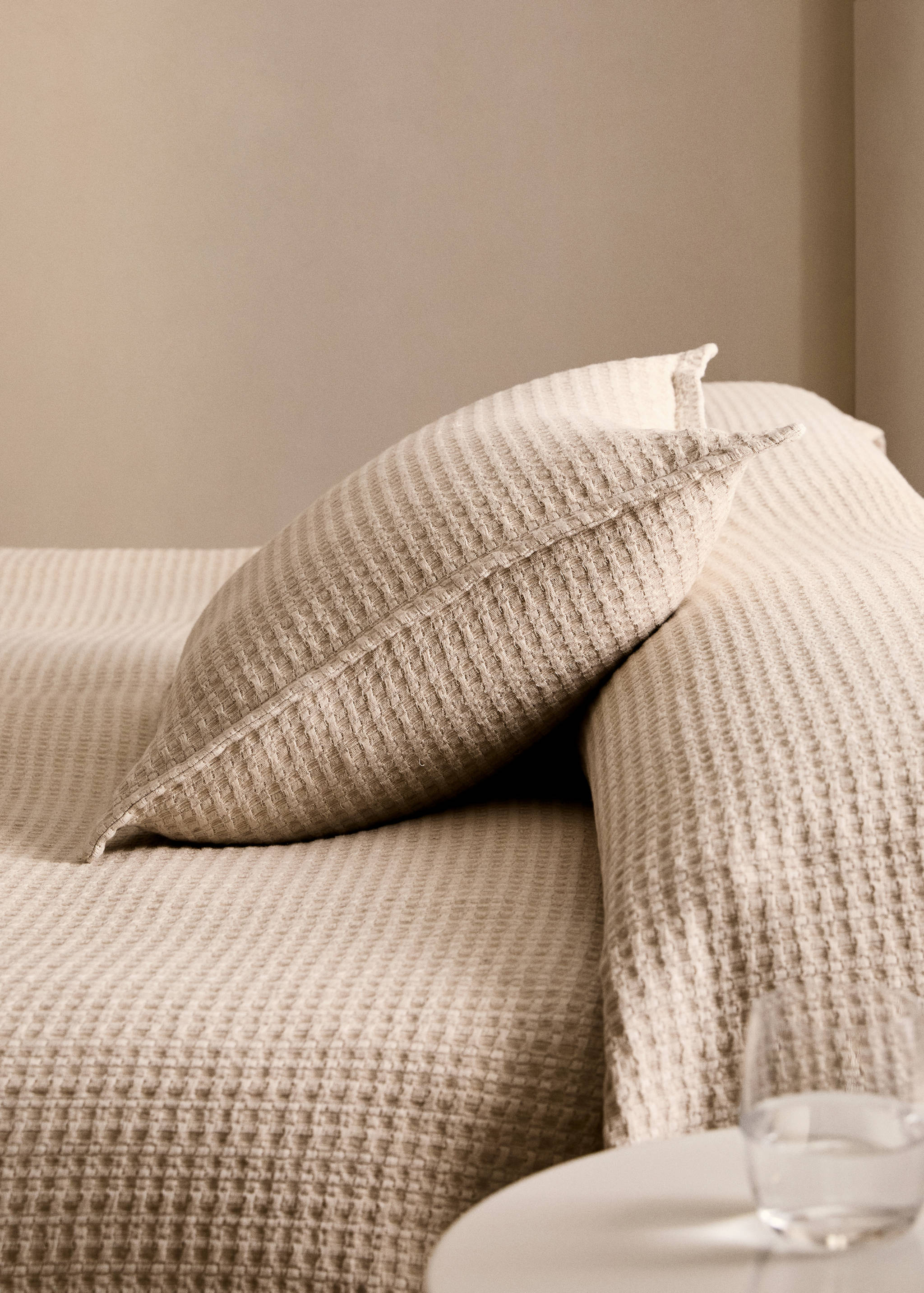 Linen cotton texture cushion cover 50x50 cm - General plane