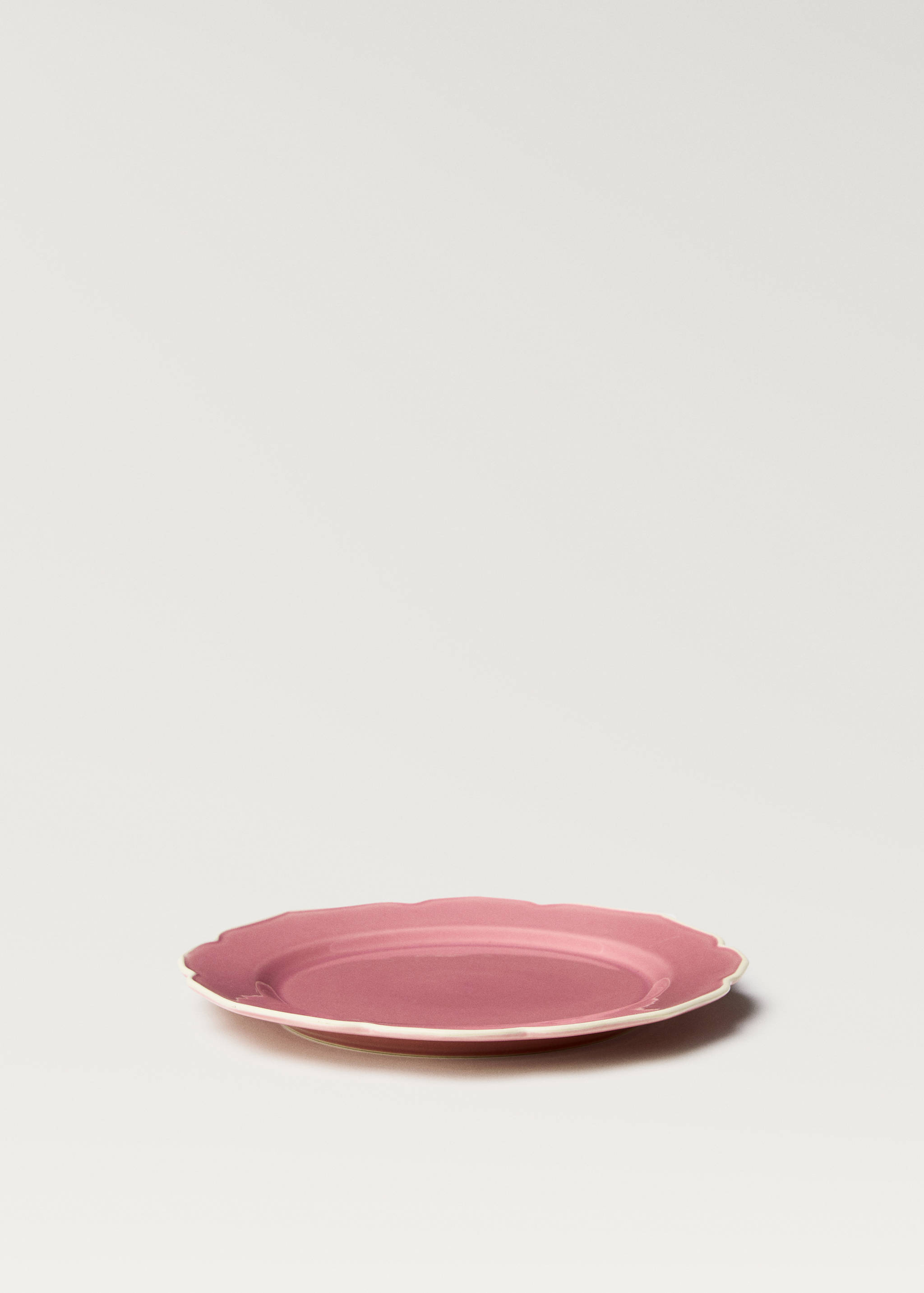 Stoneware flat plate with wavy design - Details of the article 1