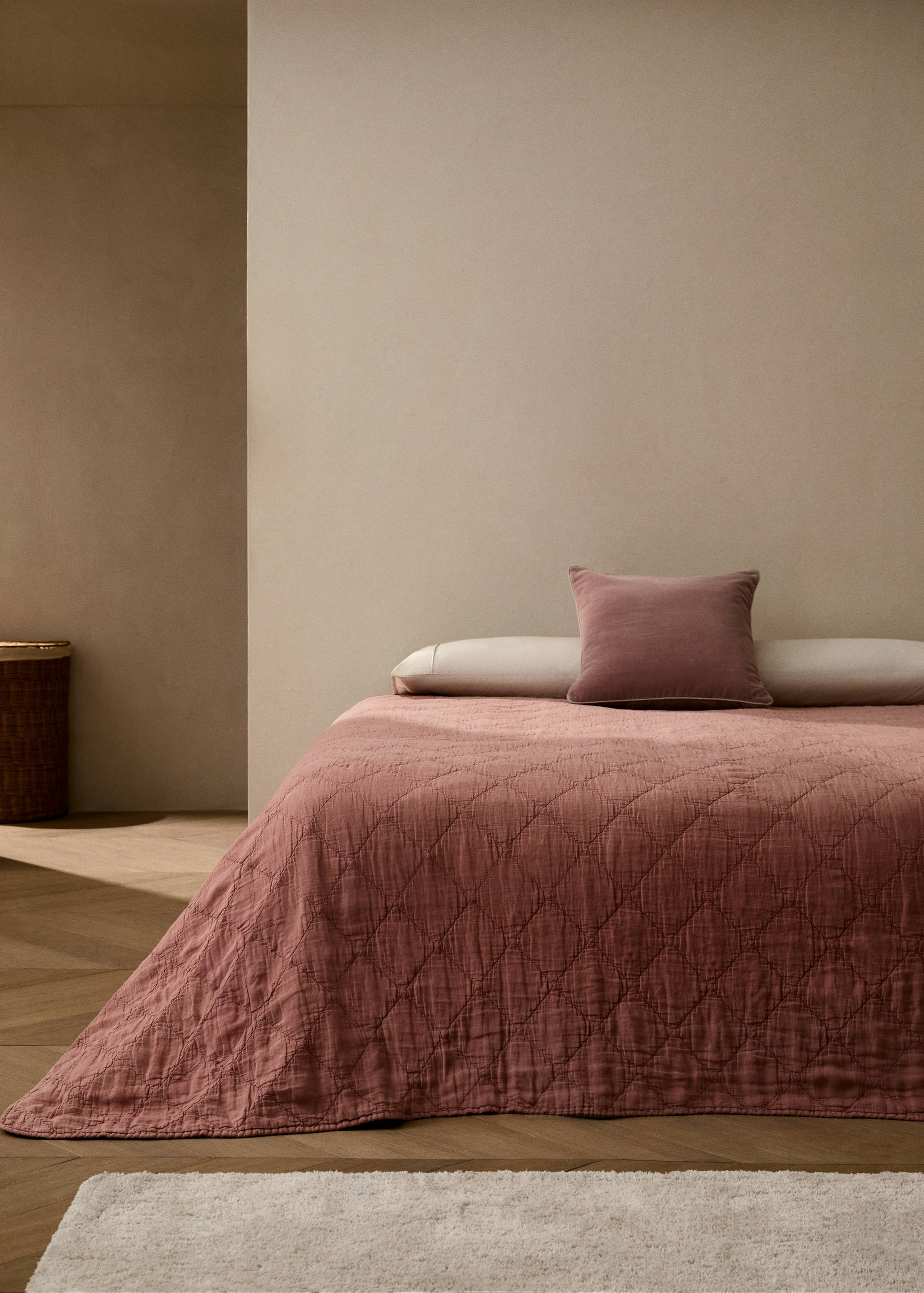 Garment-dyed linen bedspread for 130/150 cm bed - General plane