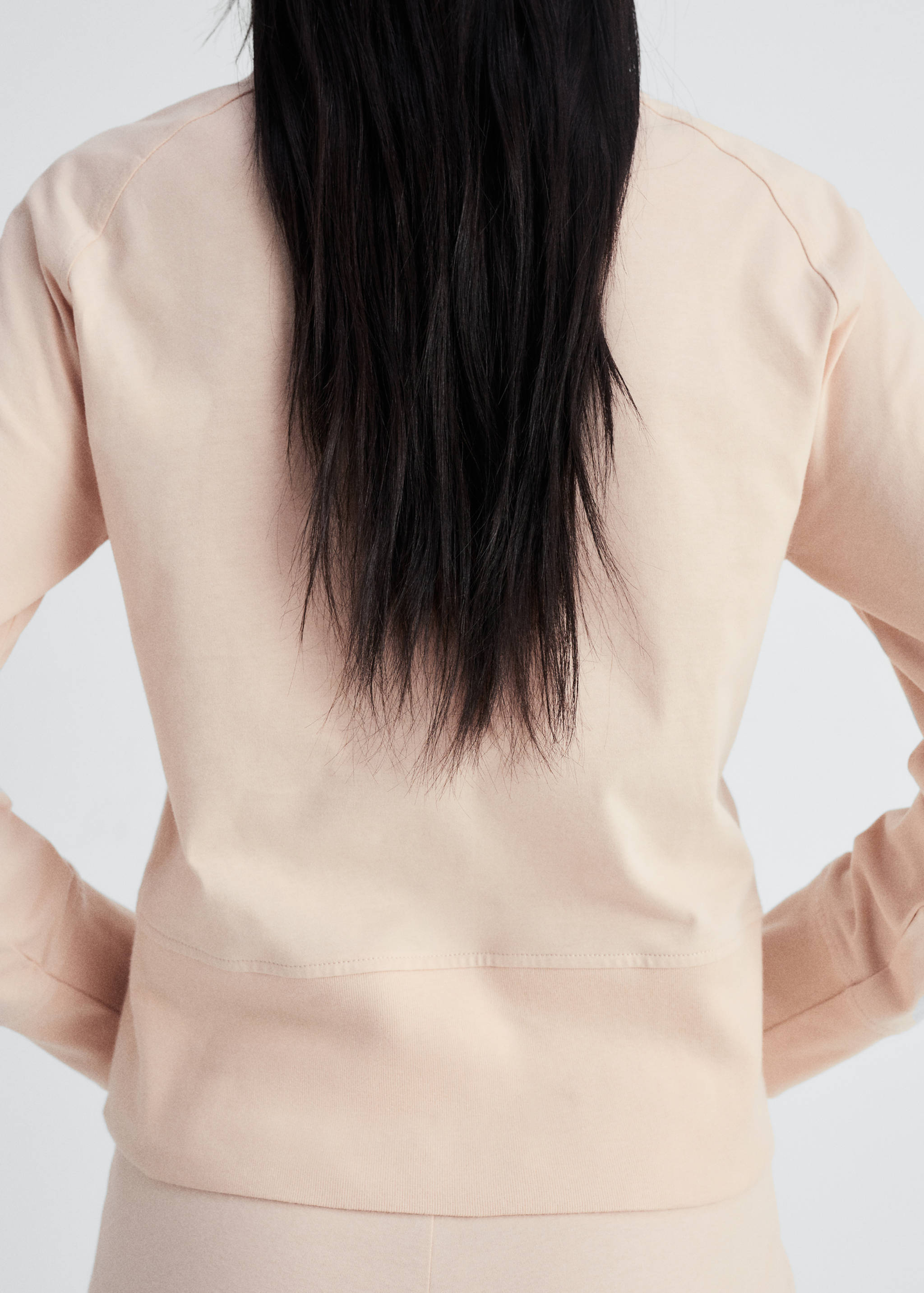 Бавовняний світшот з м'якою обробкою - Зворотна сторона товару