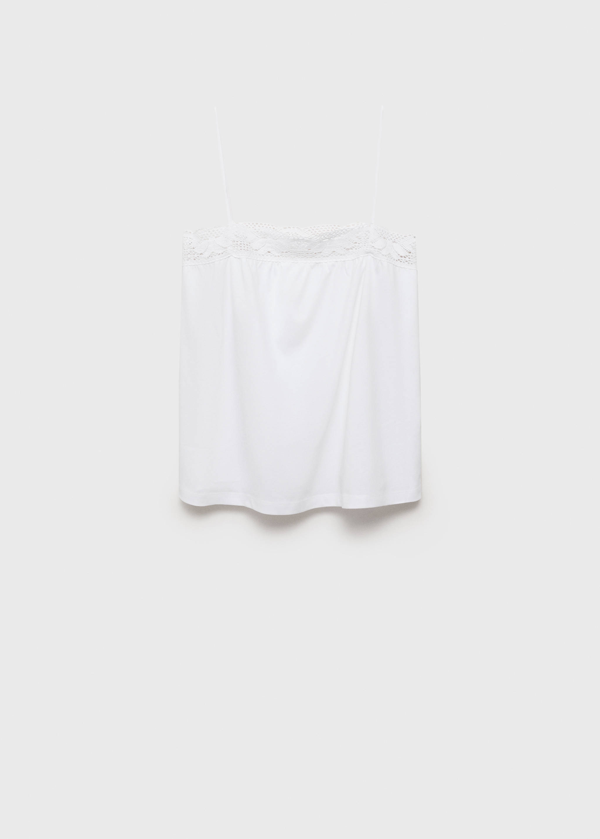 Cotton top with lace detail - Article without model