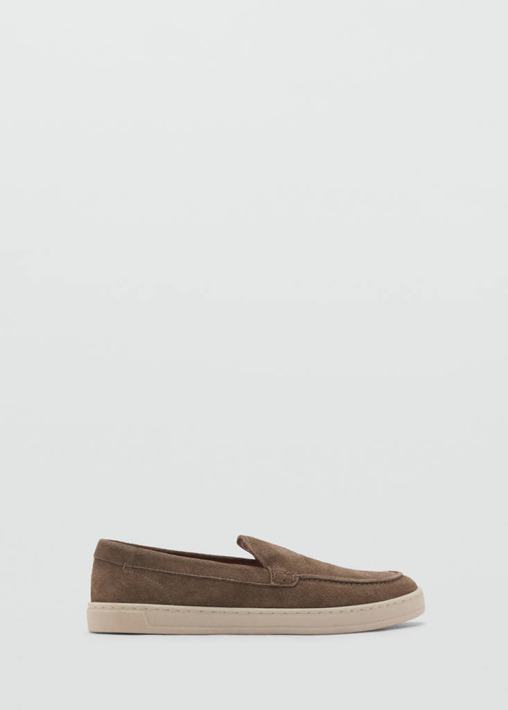 MANGO MAN - Chaussures cuir suède marron - 40