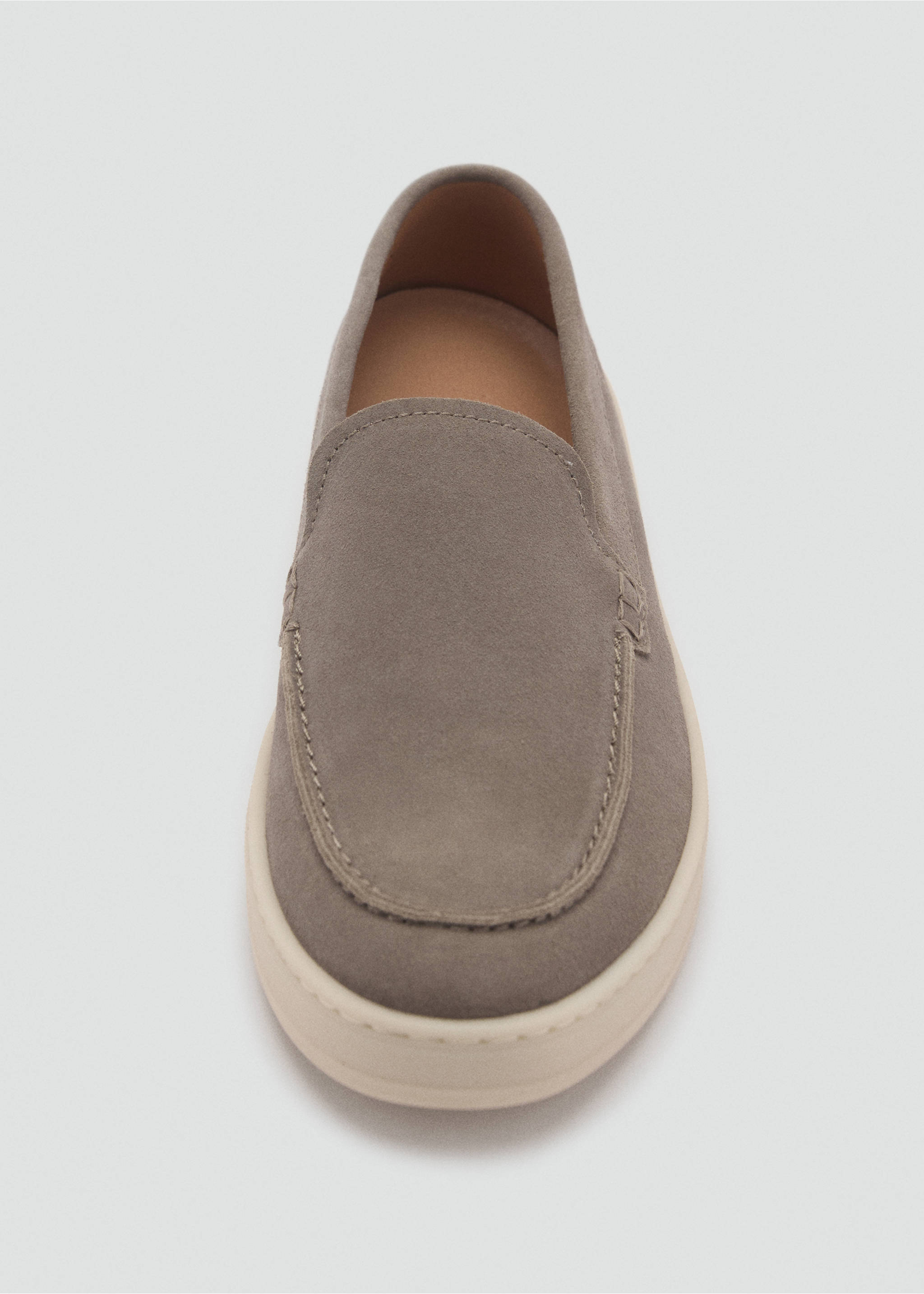 Split leather shoes - Details of the article 2, Grey. Ref: 87093268-00.