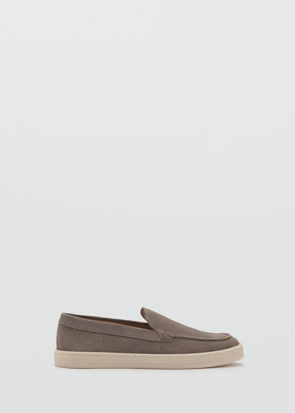 Split leather shoes — Grey