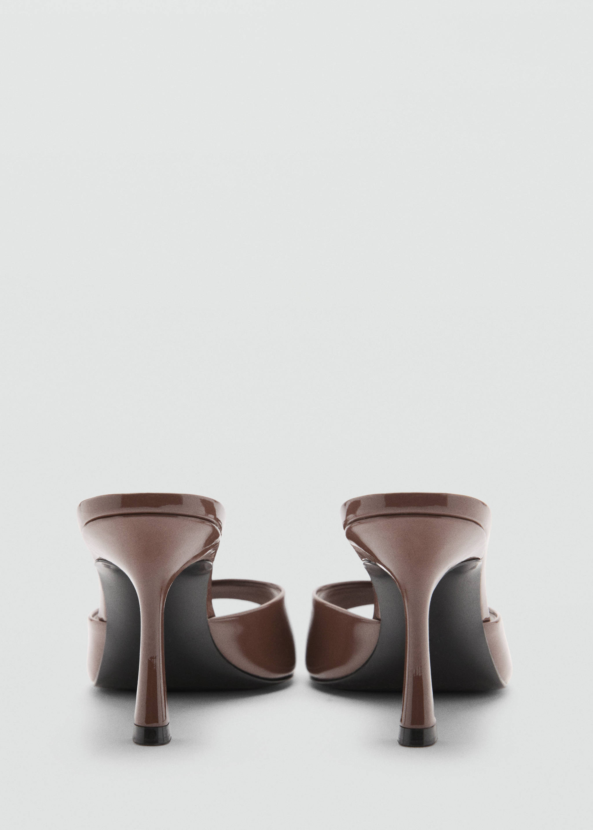 Patent leather effect heeled sandal - Details of the article 1