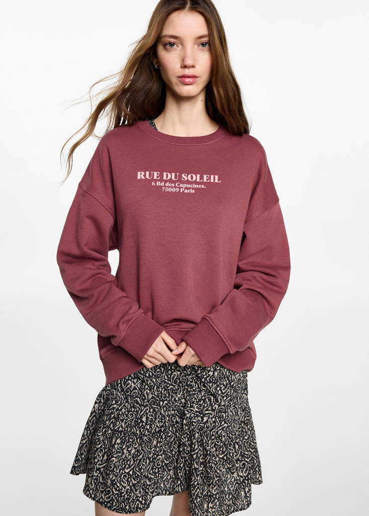 Message sweatshirt — Maroon