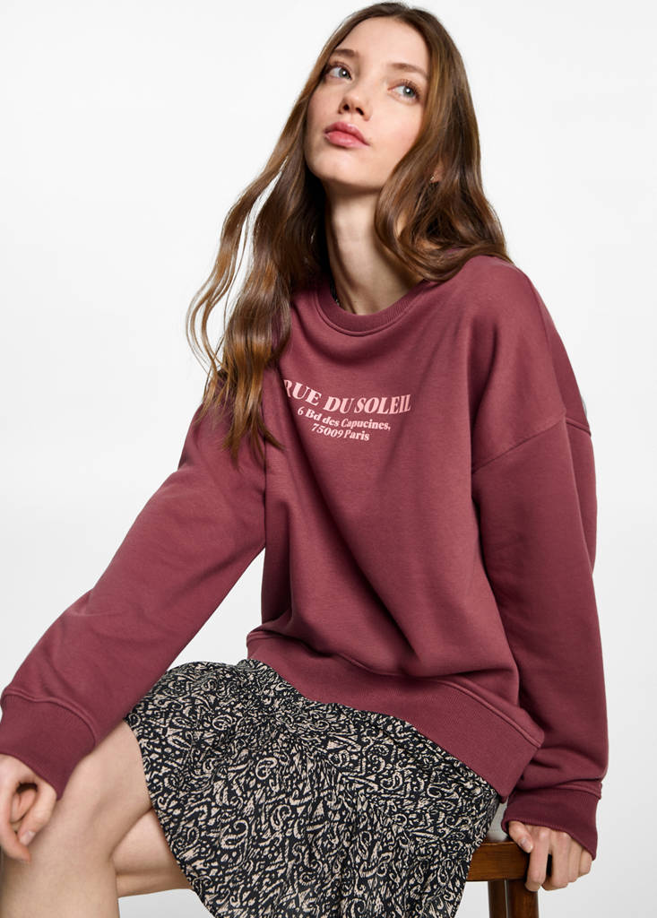 Message sweatshirt — Maroon
