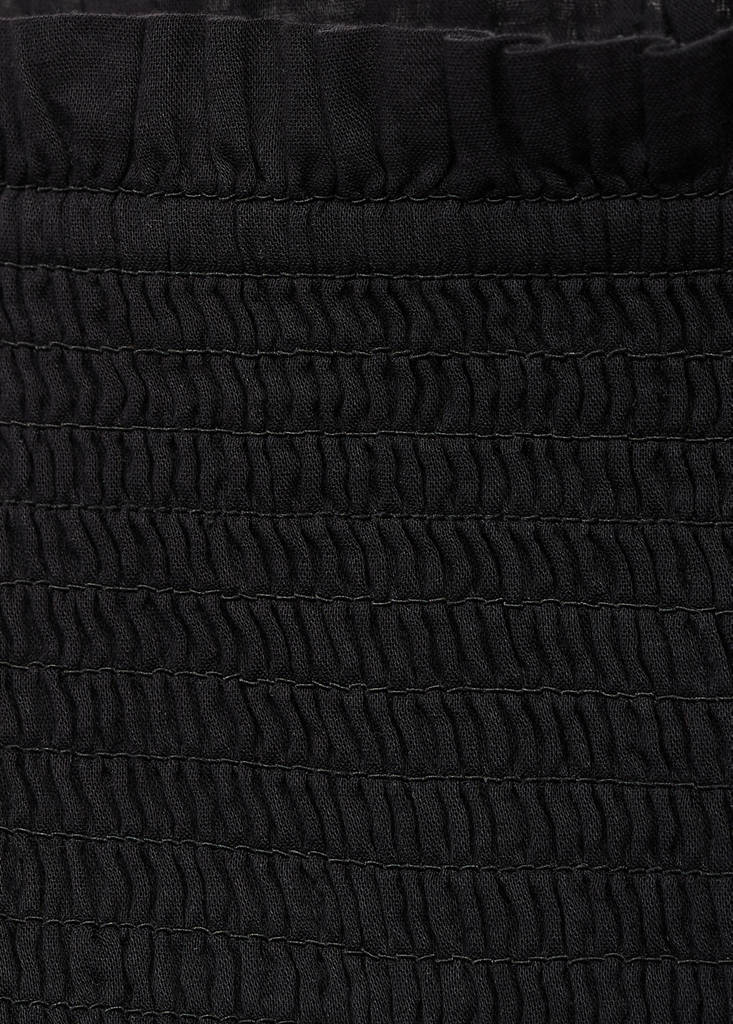 Gathered skirt with ruffles — Charcoal