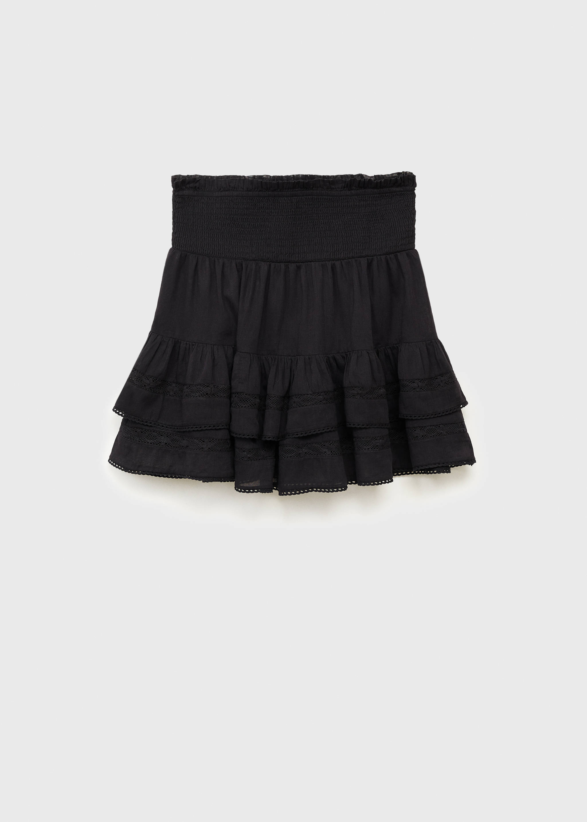 Gathered skirt with ruffles - Article without model