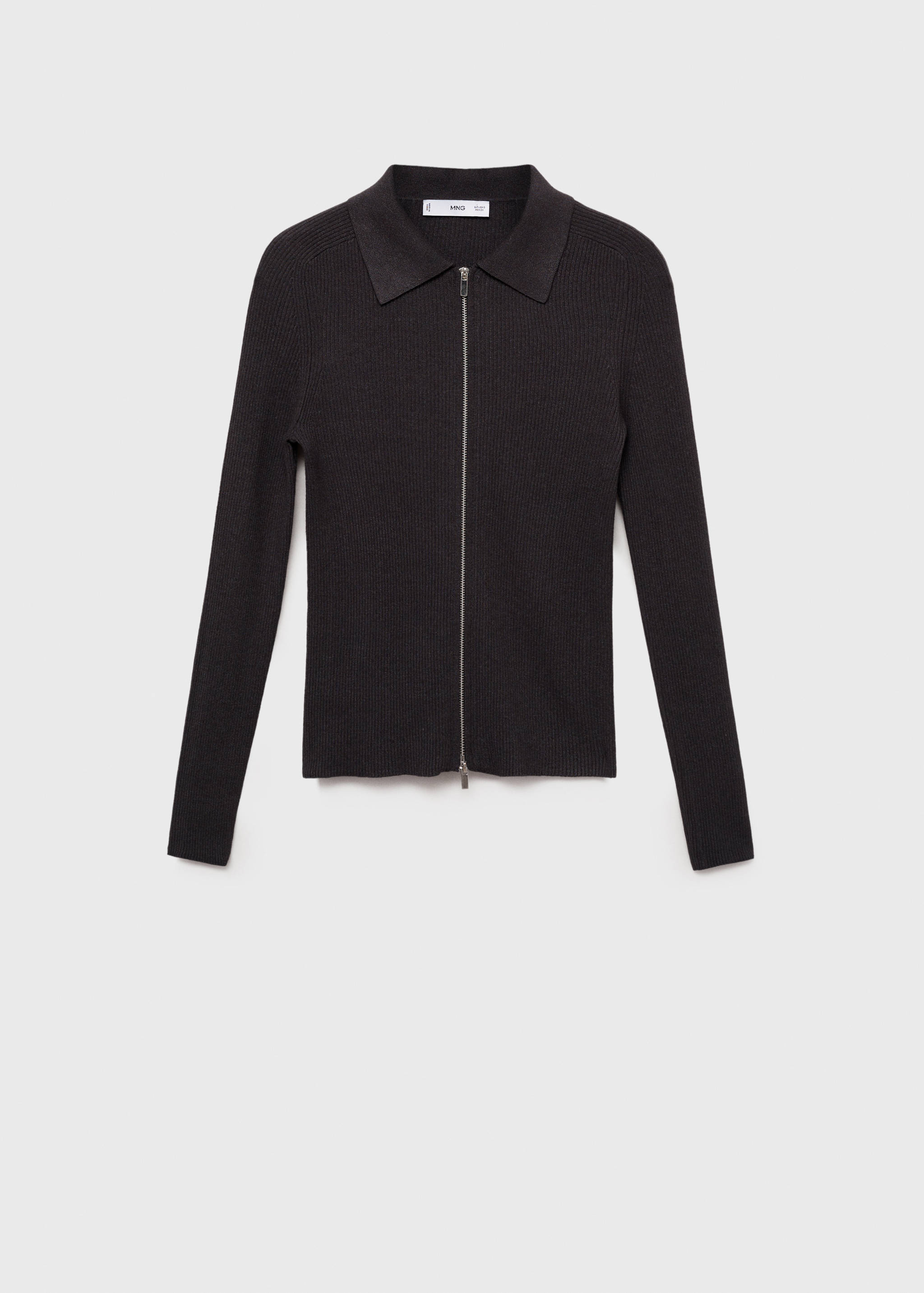 Zipped knit cardigan - Article without model