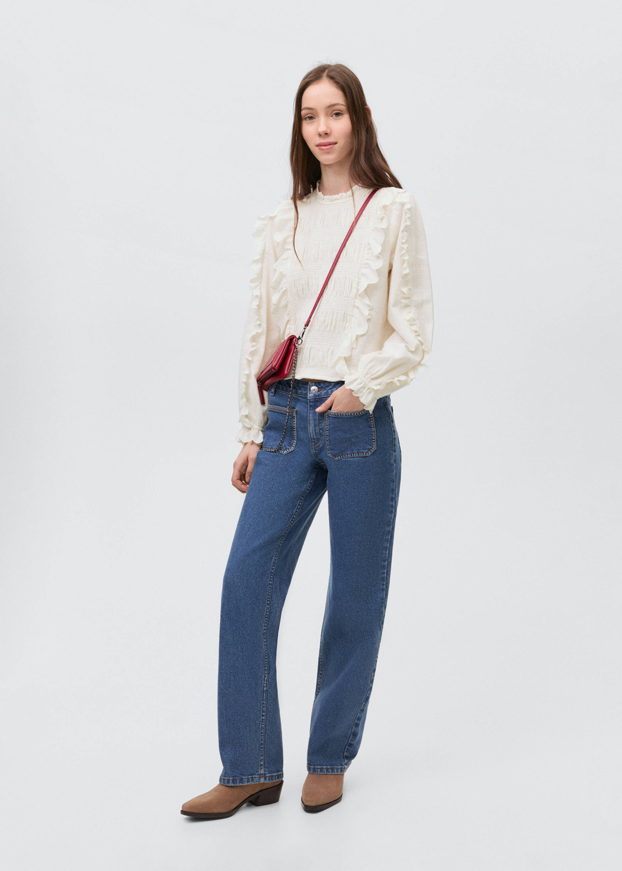 Blusa fruncida volantes - Plano general