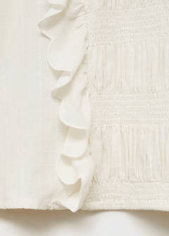 Ruched blouse with ruffles — Off White 9