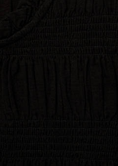 Ruched blouse with ruffles — Black 5
