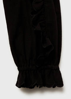 Ruched blouse with ruffles — Black 7