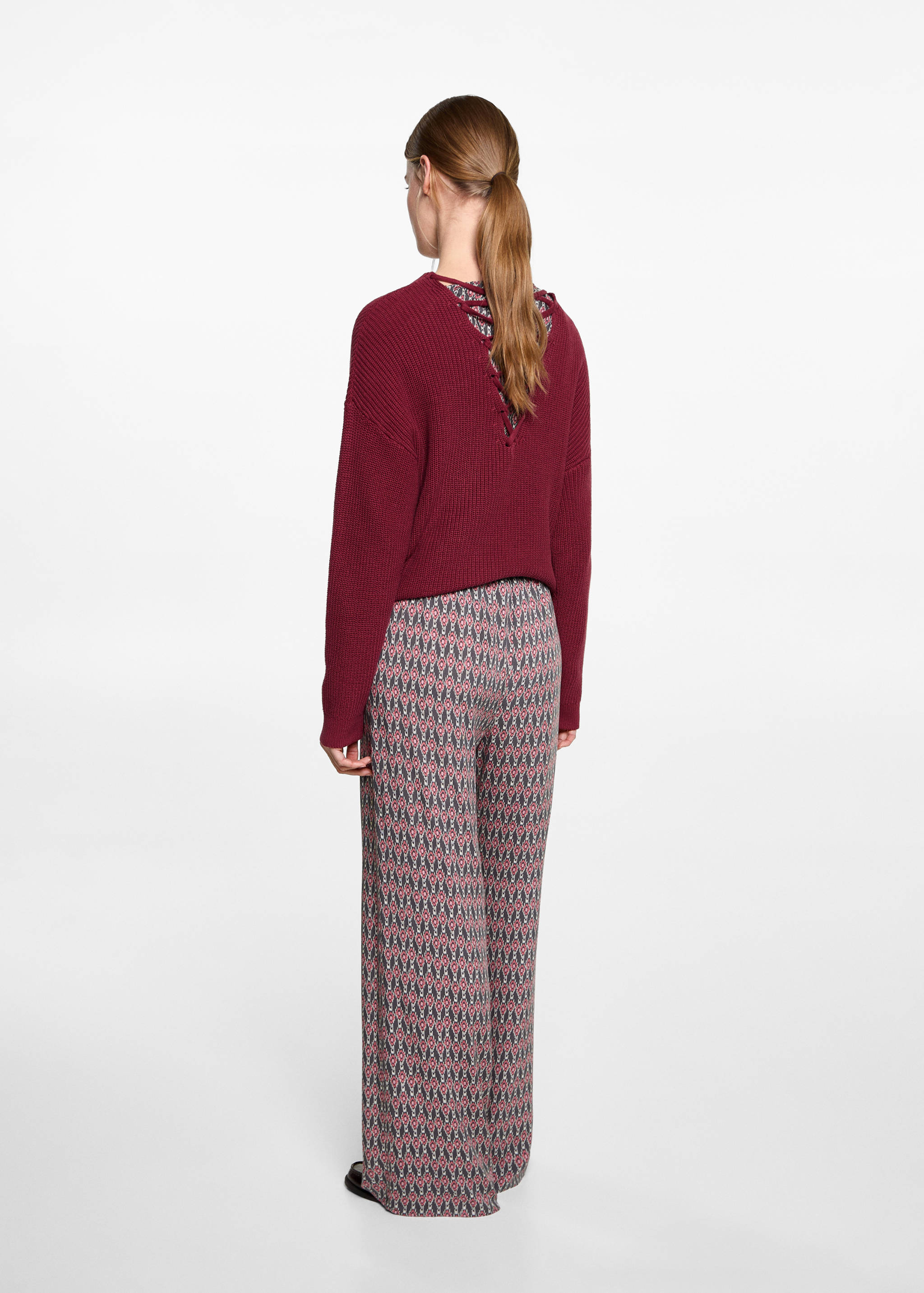 Flowy printed trousers - Reverse of the article