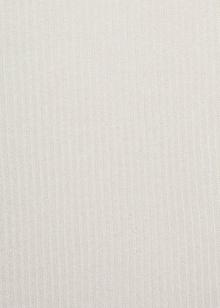 Fine ribbed knit top — Ecru