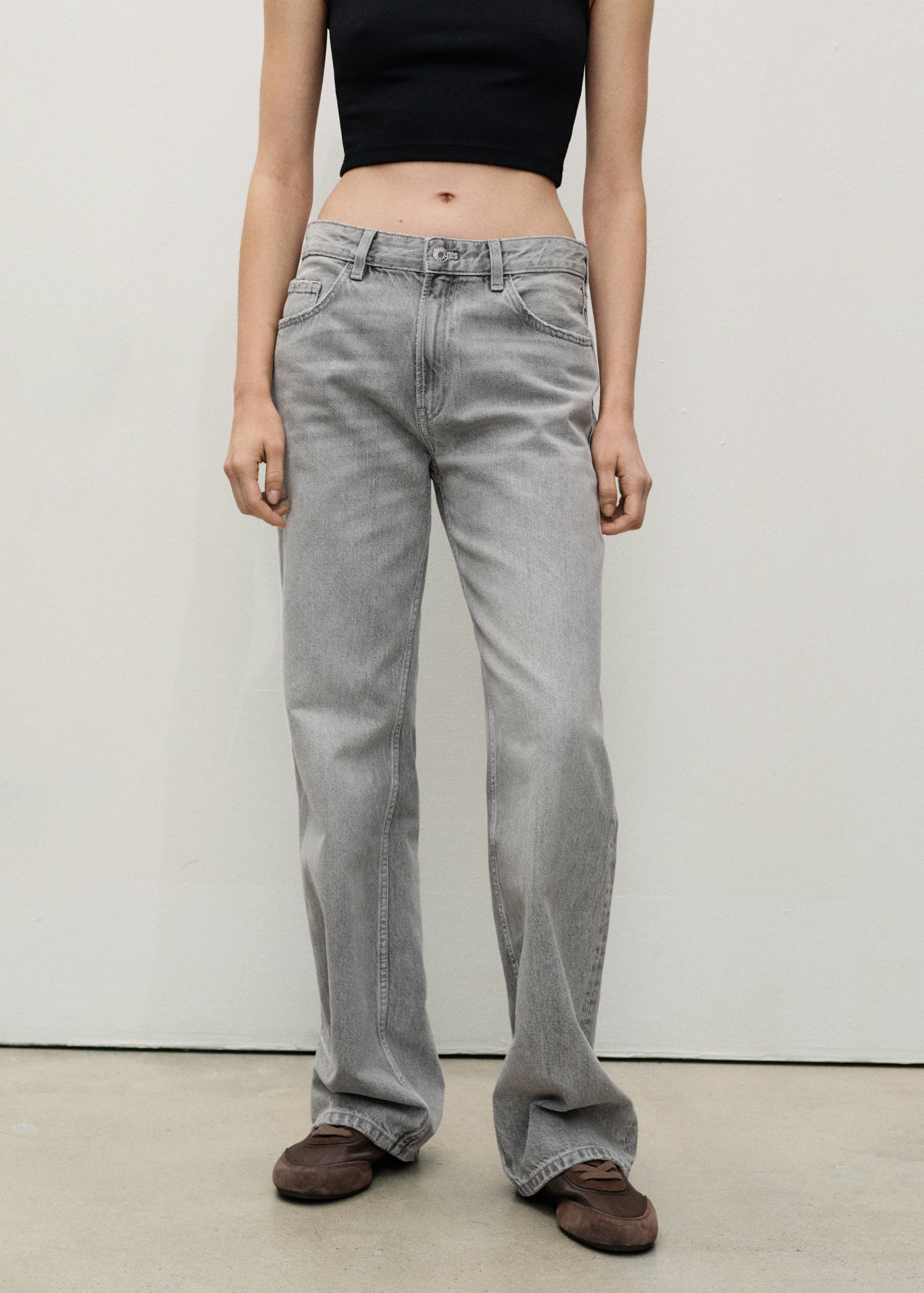 Miami medium-rise straight-fit jeans - Medium plane