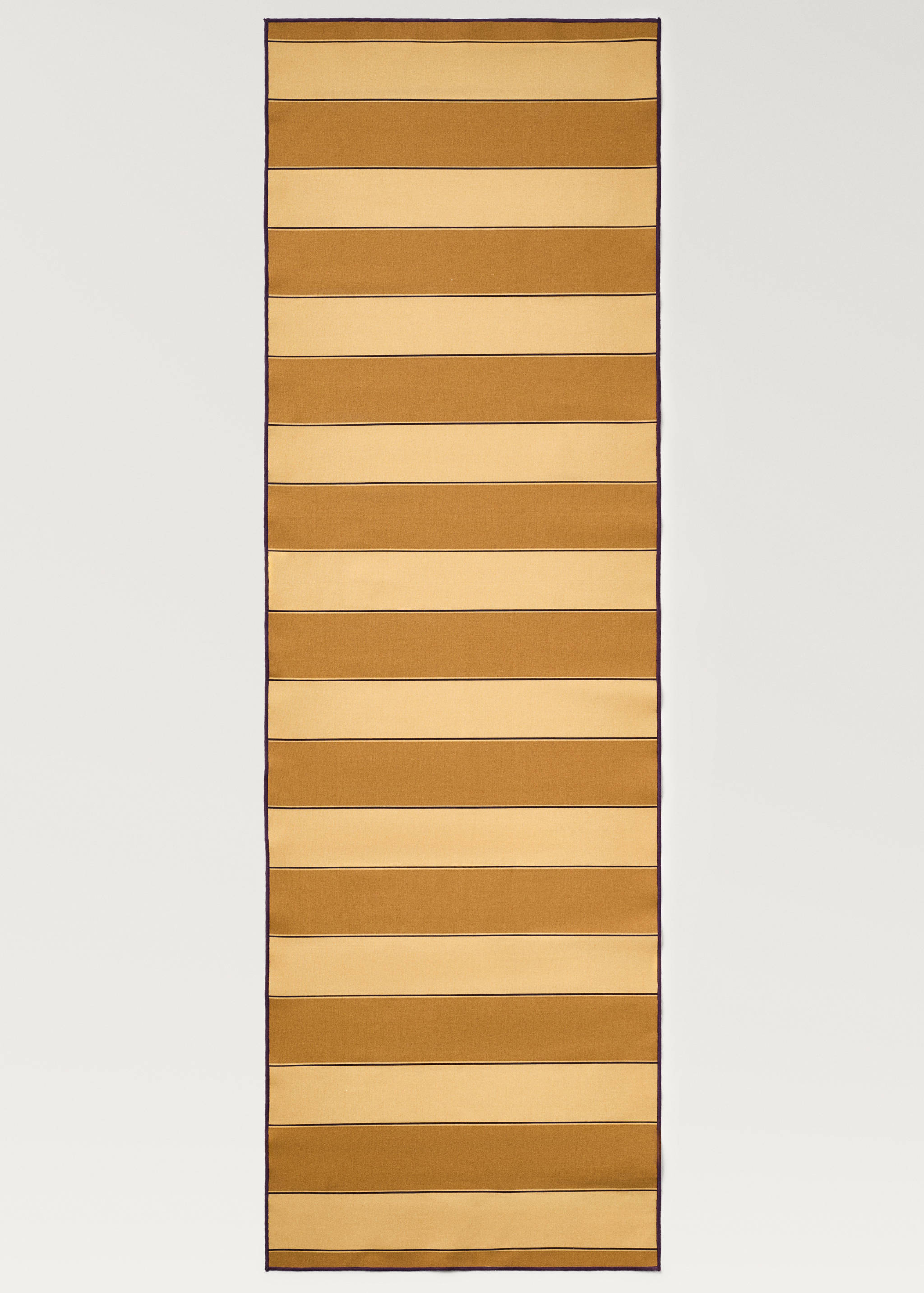 Resin stripe-print cotton table runner - Details of the article 2
