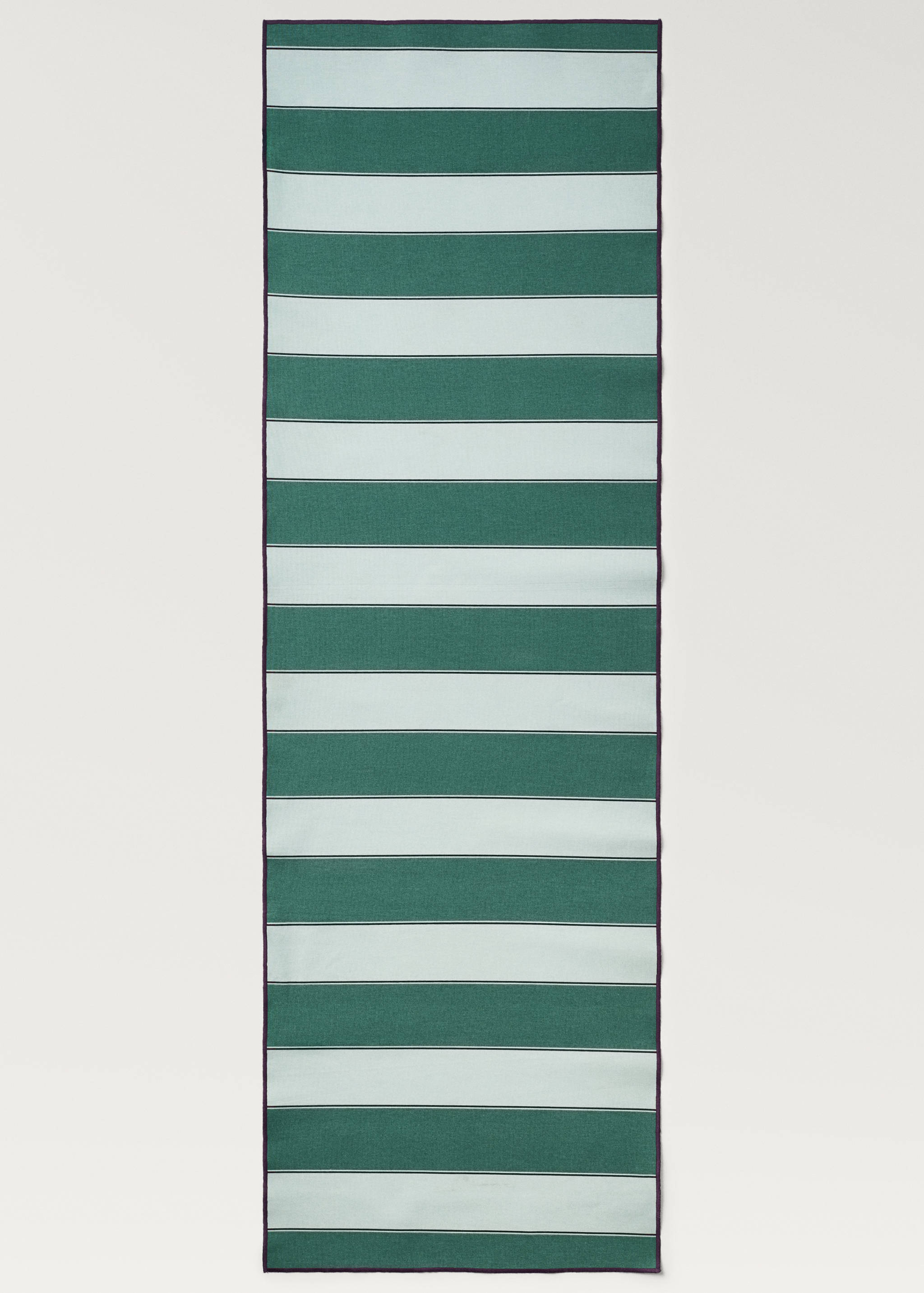 Resin stripe-print cotton table runner - Details of the article 2