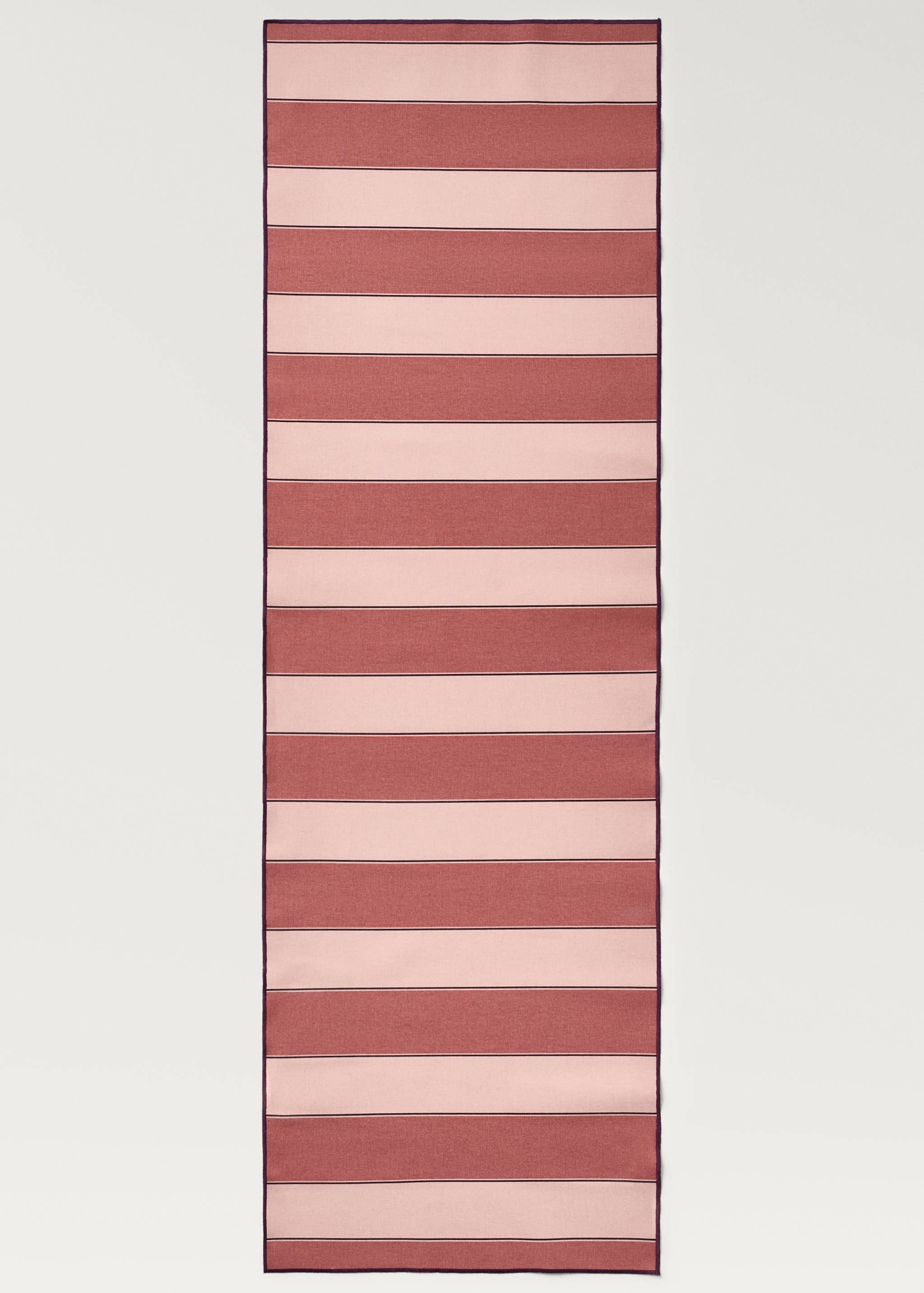 Resin stripe-print cotton table runner - Details of the article 2