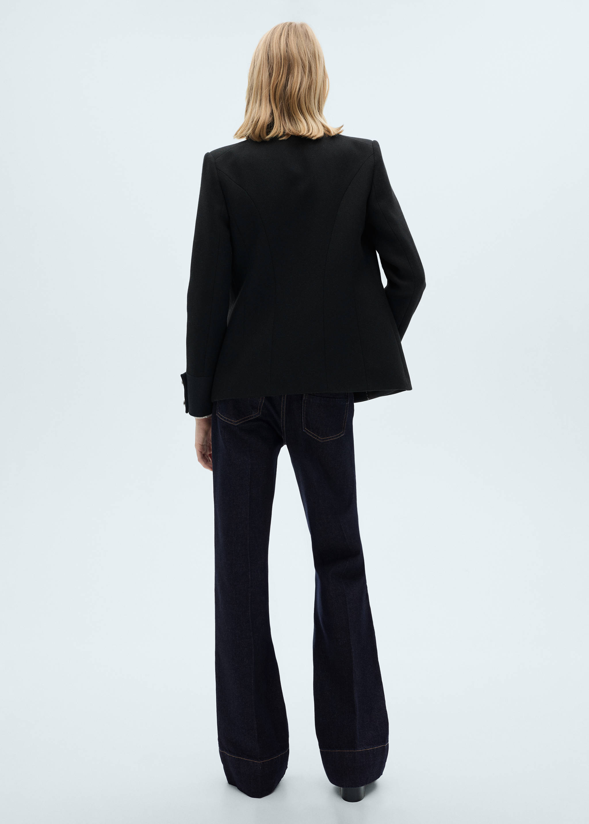 Veste à col officier boutons bijoux - Verso de l’article