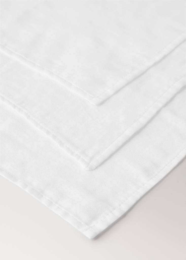Plain cotton baby swaddle — Ecru