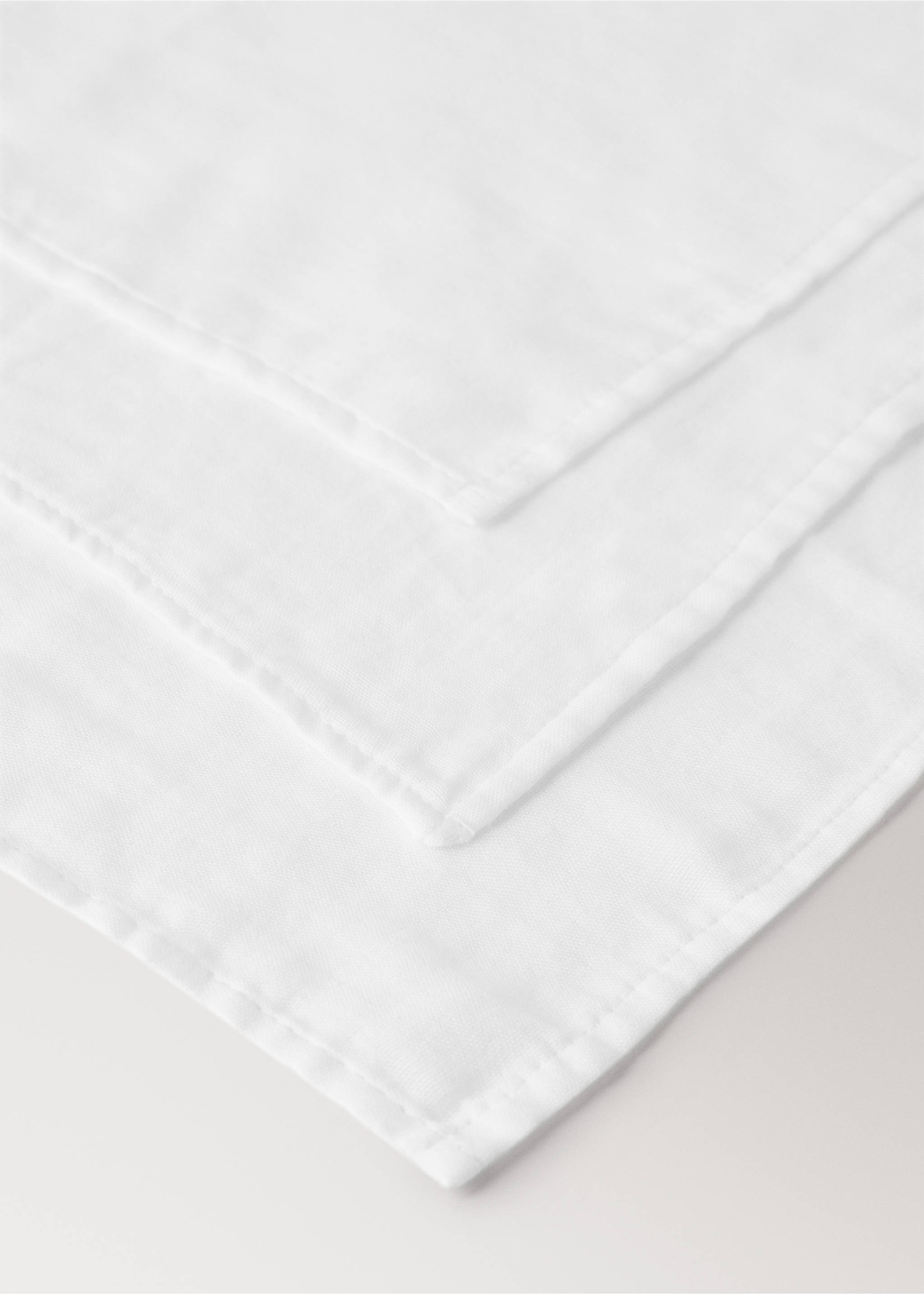 Plain cotton baby swaddle - Details of the article 2, Ecru. Ref: 87093301-00.