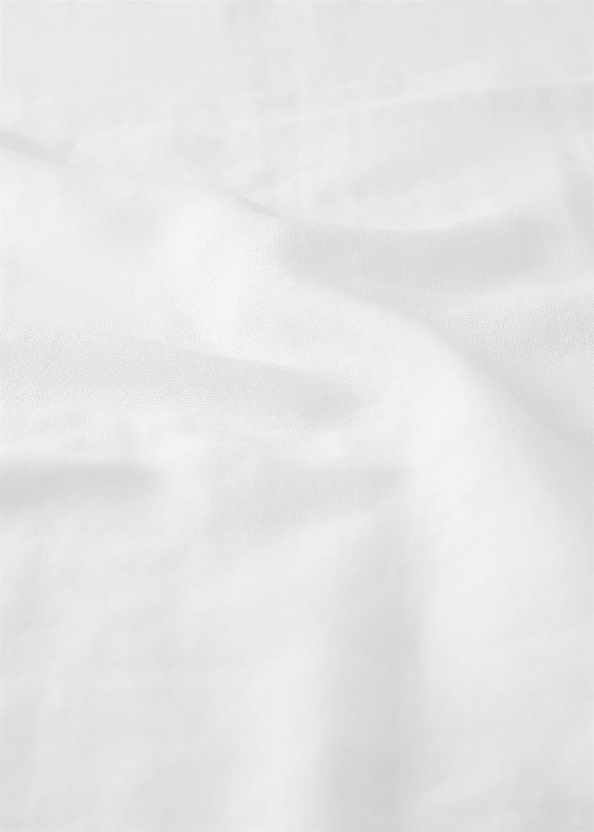 Plain cotton baby swaddle - Details of the article 3, Ecru. Ref: 87093301-00.