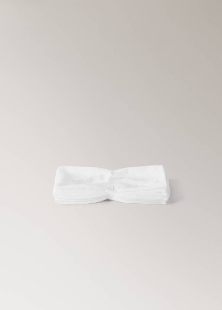 Plain cotton baby swaddle — Ecru