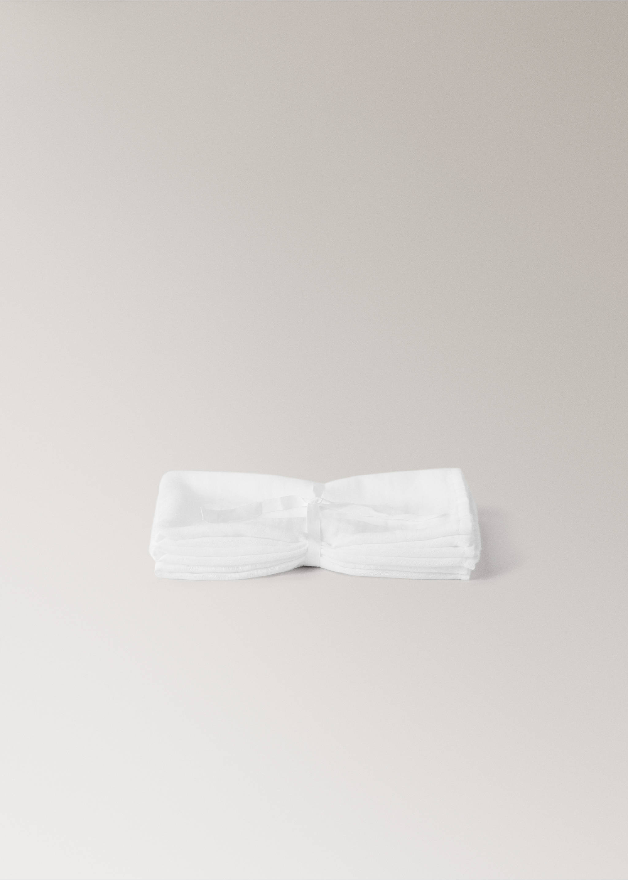 Plain cotton baby swaddle - Details of the article 4, Ecru. Ref: 87093301-00.
