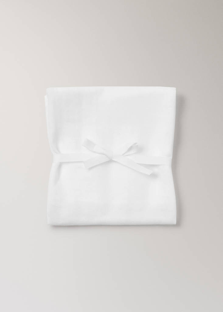 Plain cotton baby swaddle — Ecru