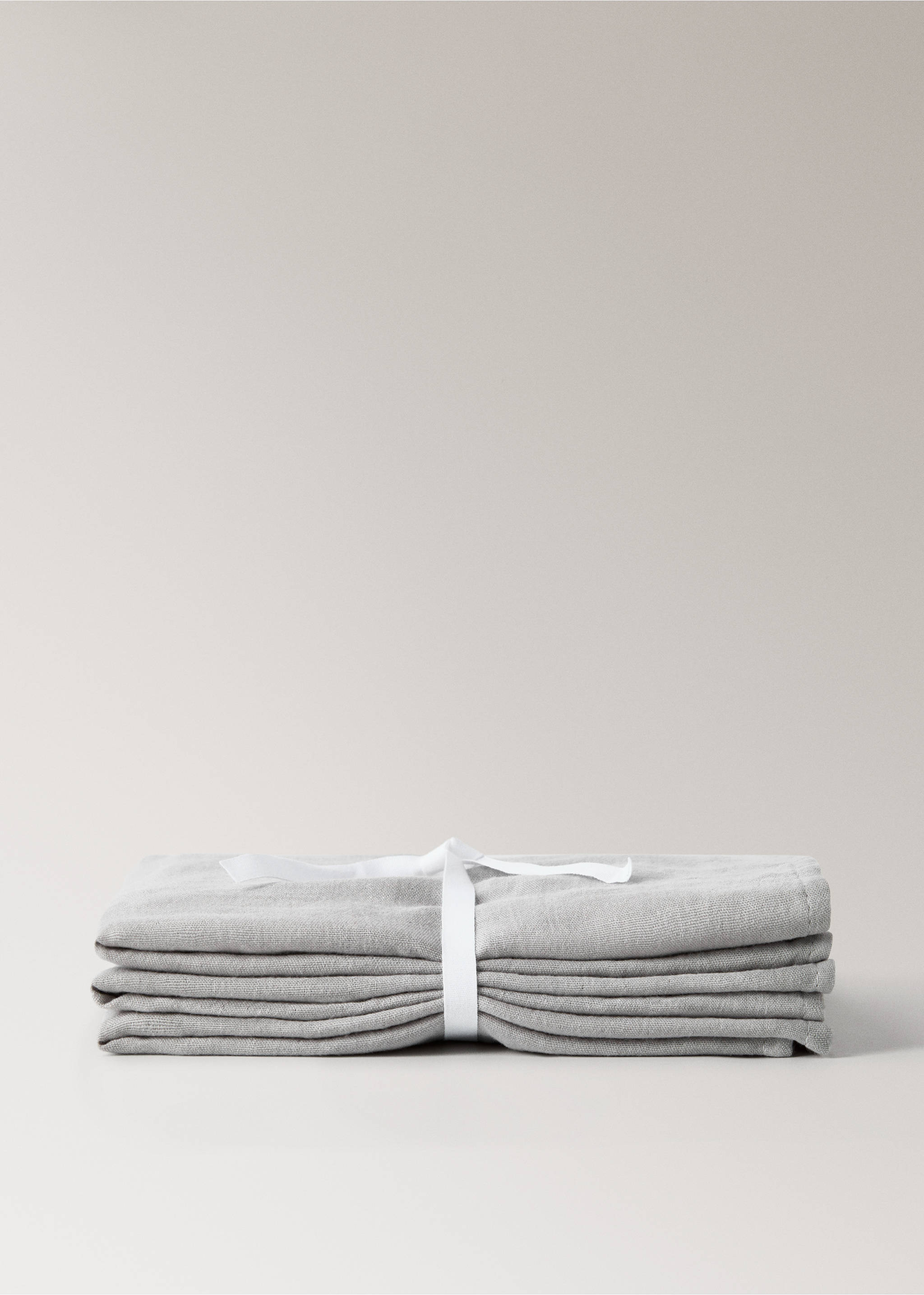 Plain cotton baby swaddle - Article without model, Grey. Ref: 87093301-00.