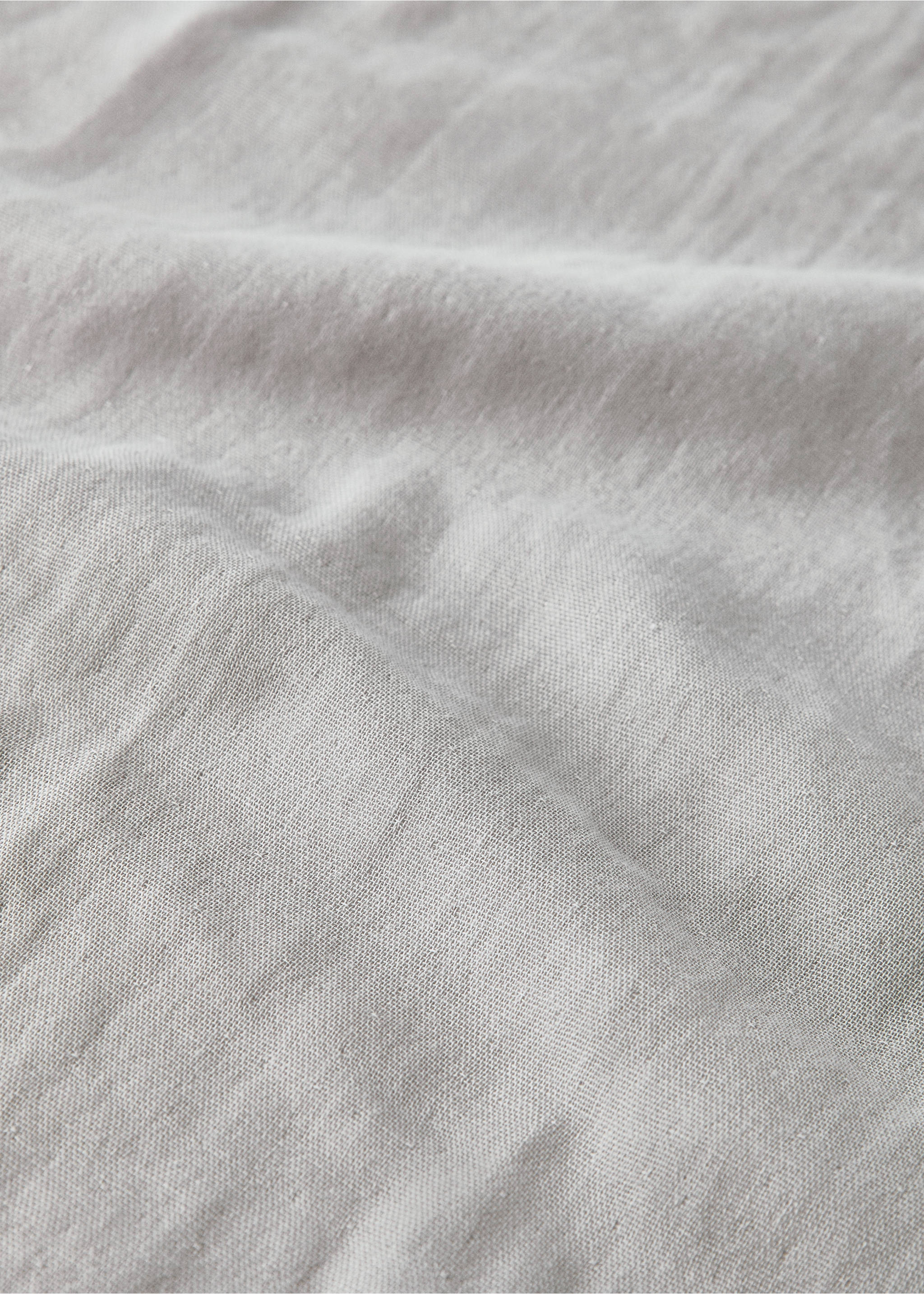 Plain cotton baby swaddle - Details of the article 2, Grey. Ref: 87093301-00.