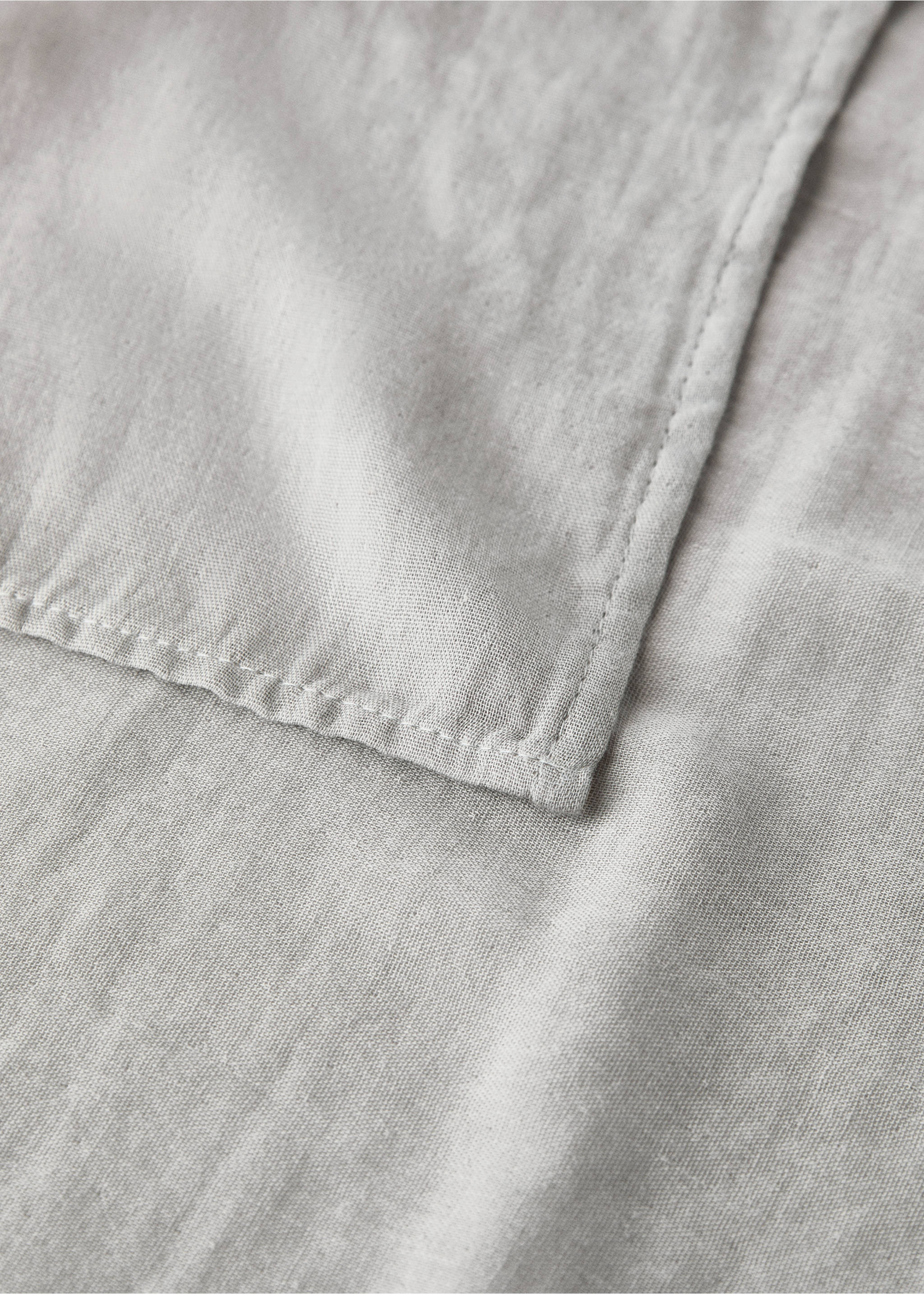 Plain cotton baby swaddle - Details of the article 3, Grey. Ref: 87093301-00.
