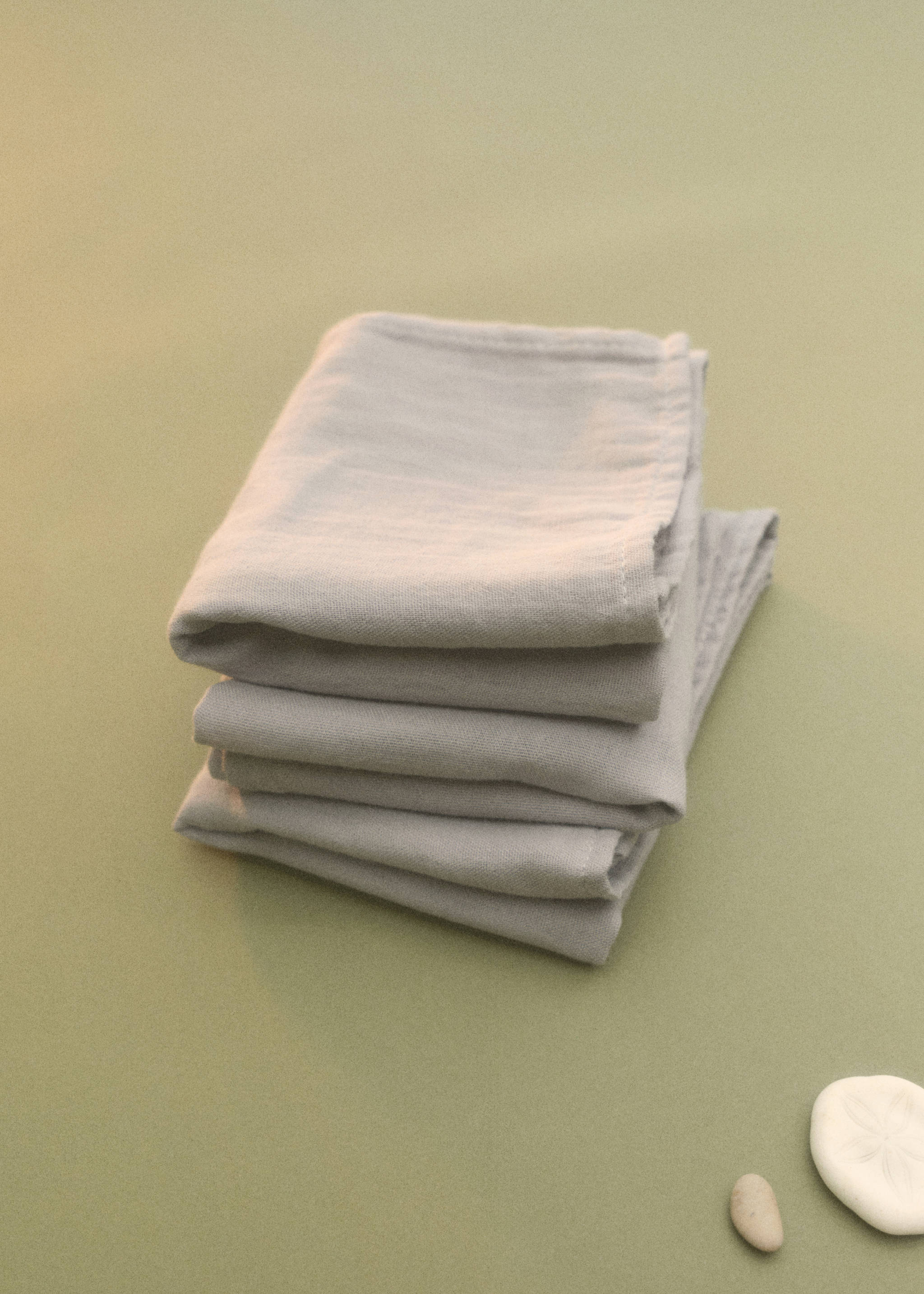 Plain cotton baby swaddle - Details of the article 6, Grey. Ref: 87093301-00.