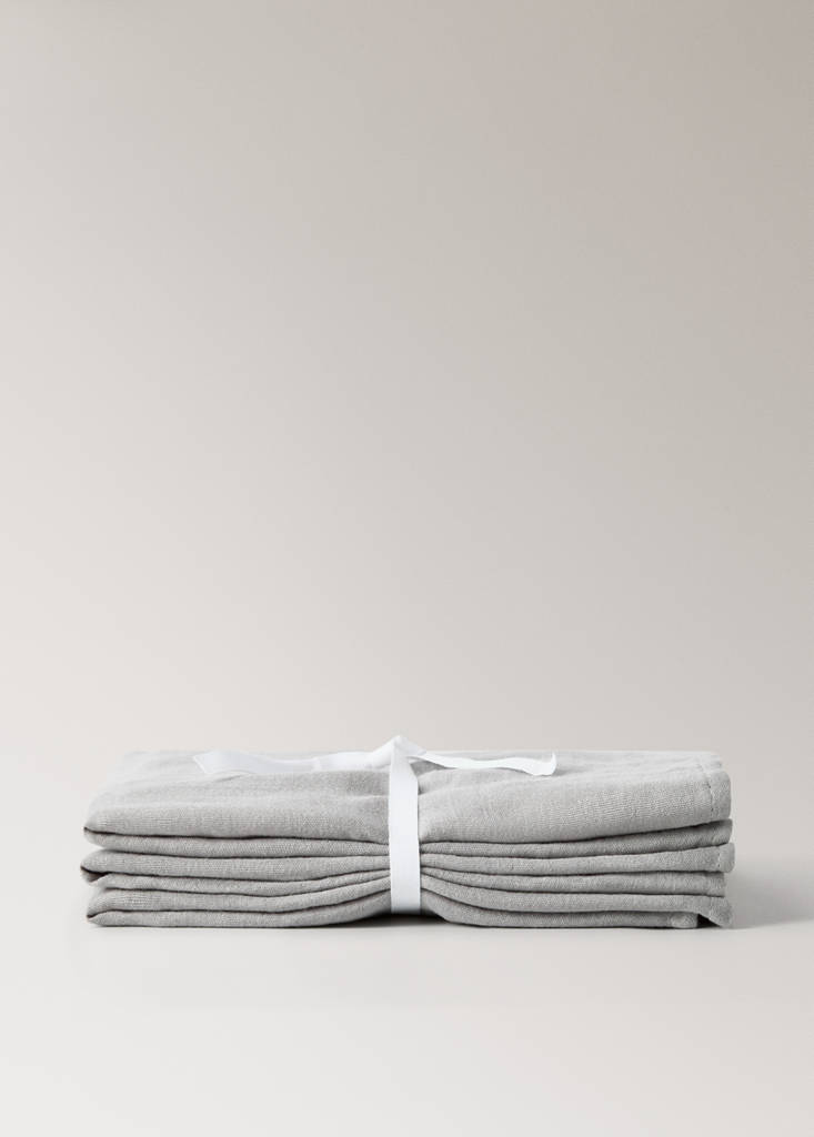 Plain cotton baby swaddle — Grey