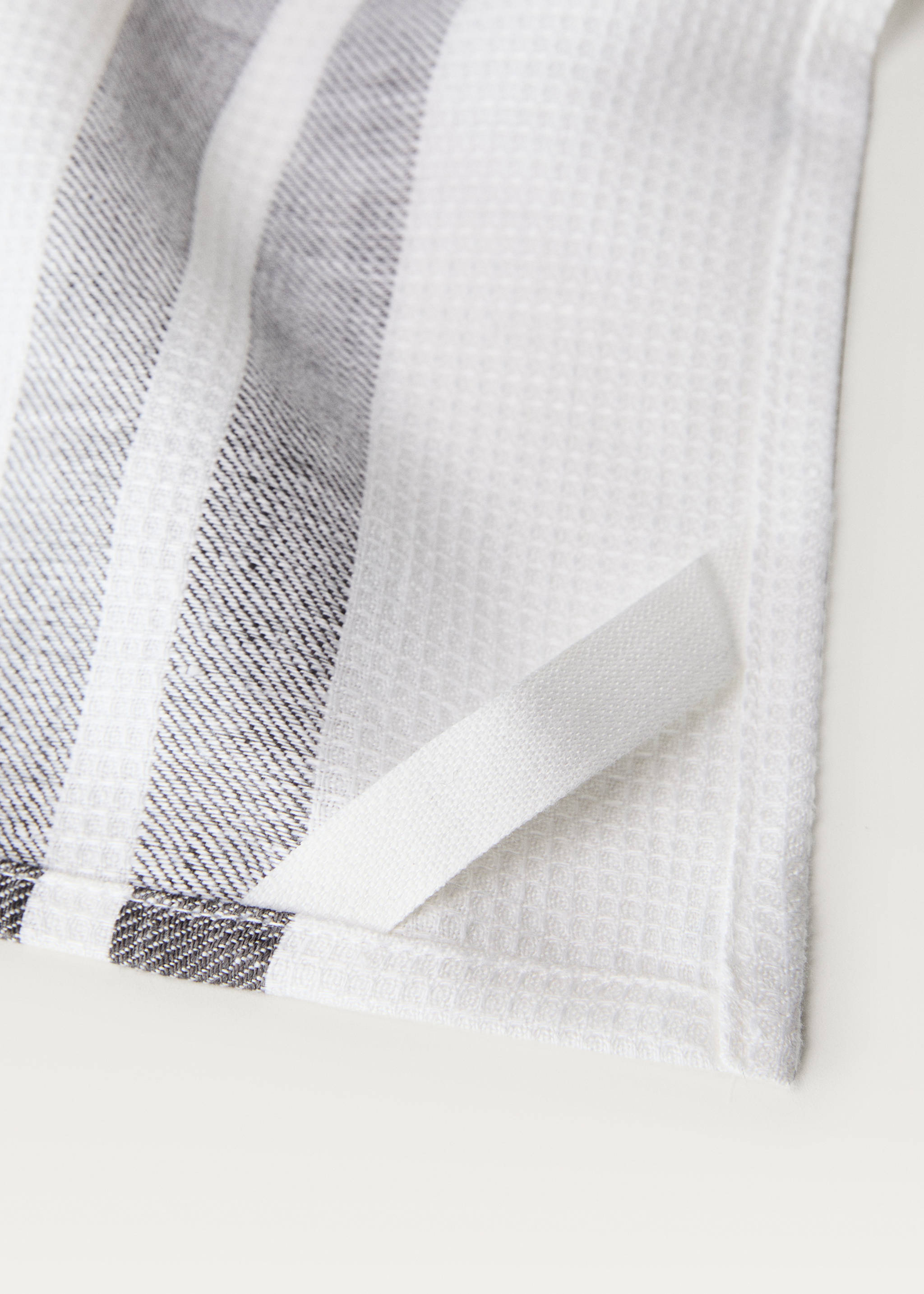 Waffle-linen striped dish cloth - Details of the article 2