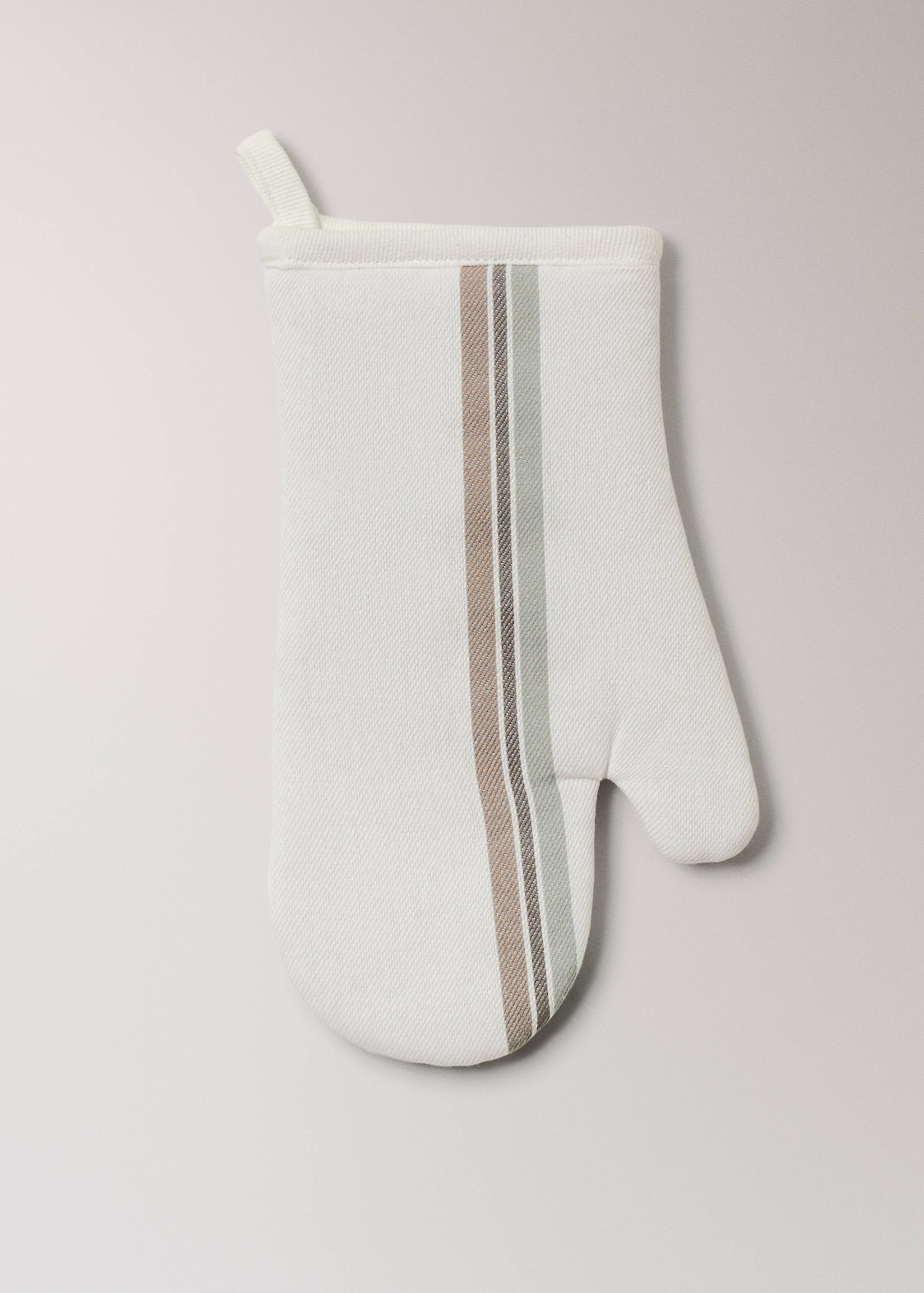 Cotton yarn-dyed striped mitt - Article without model